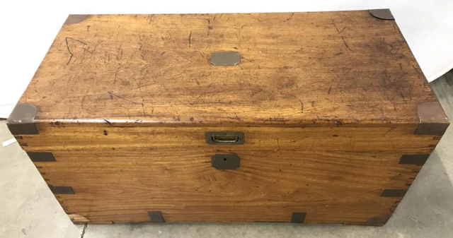 Antique Carved Wooden Chest