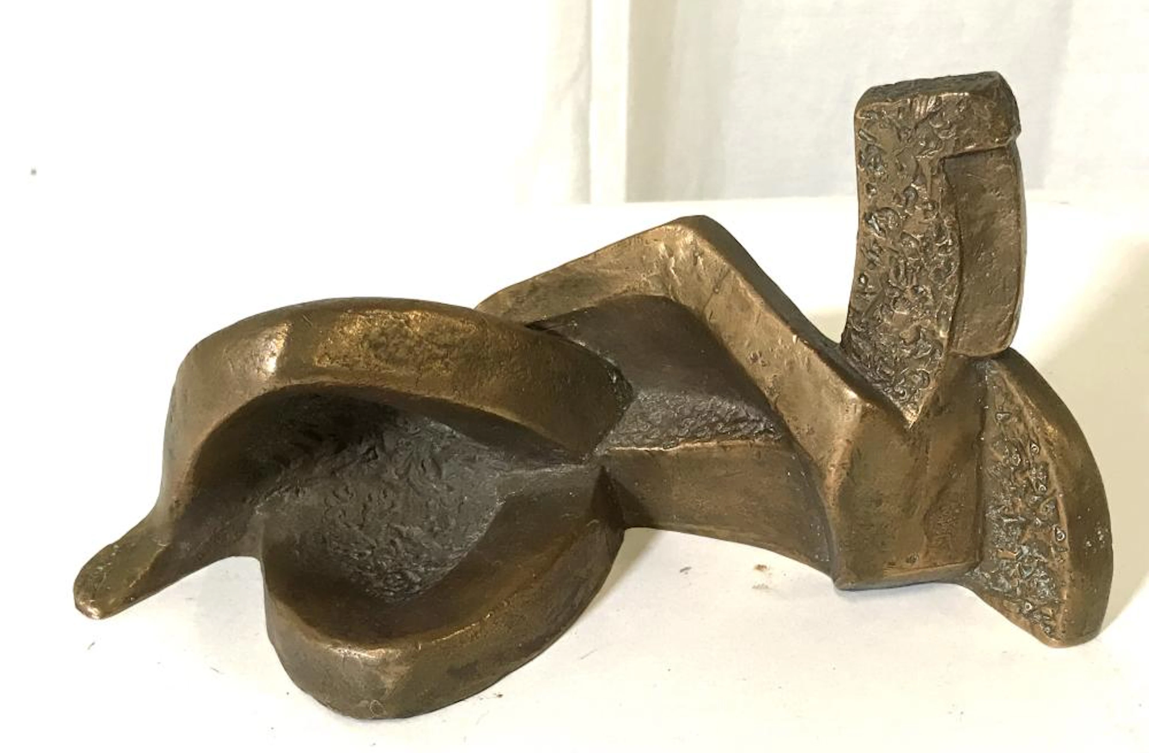 Bronze Abstract Reclining Nude Sculpture