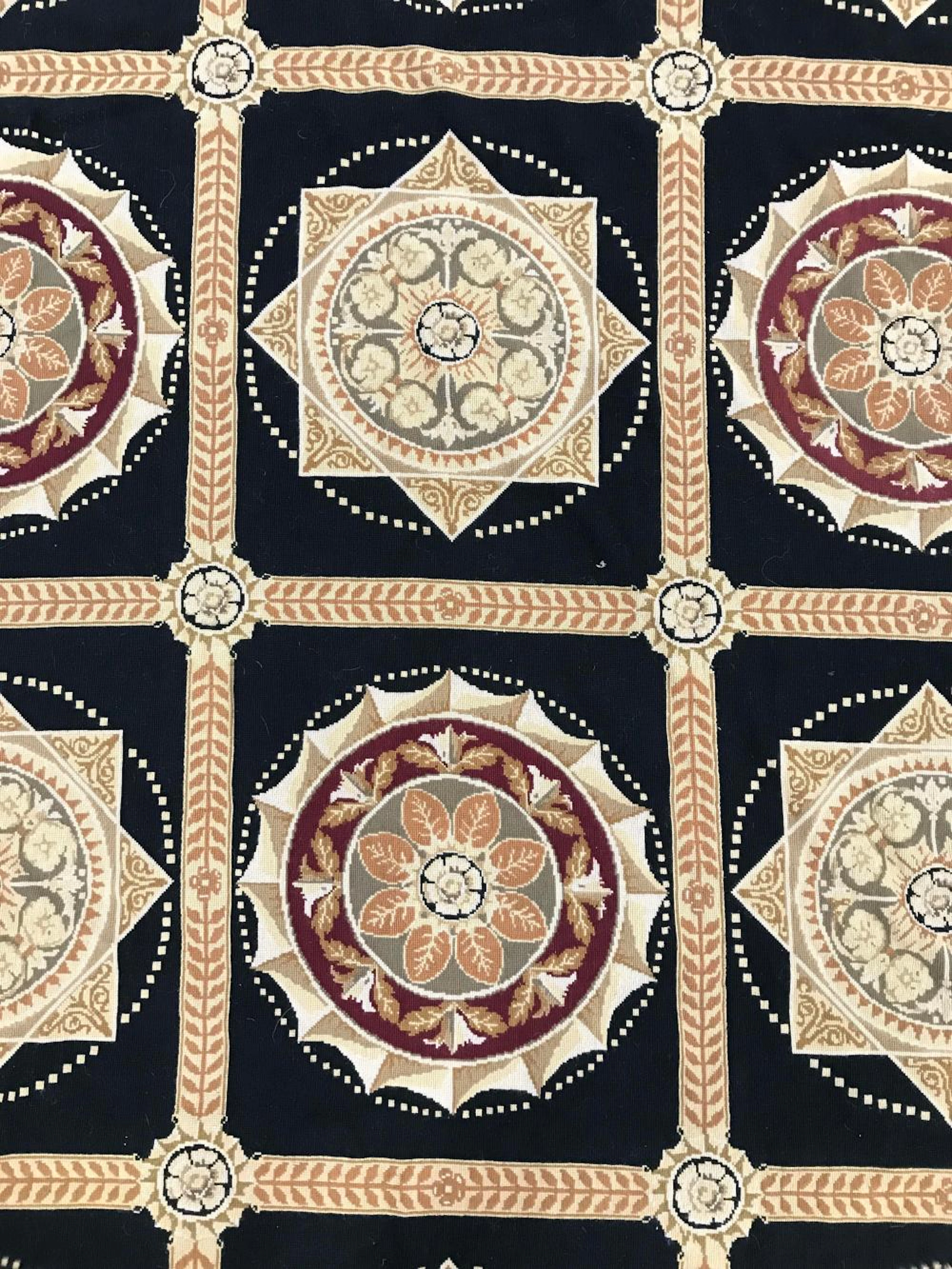 Vintage Hand made Needlepoint Rug