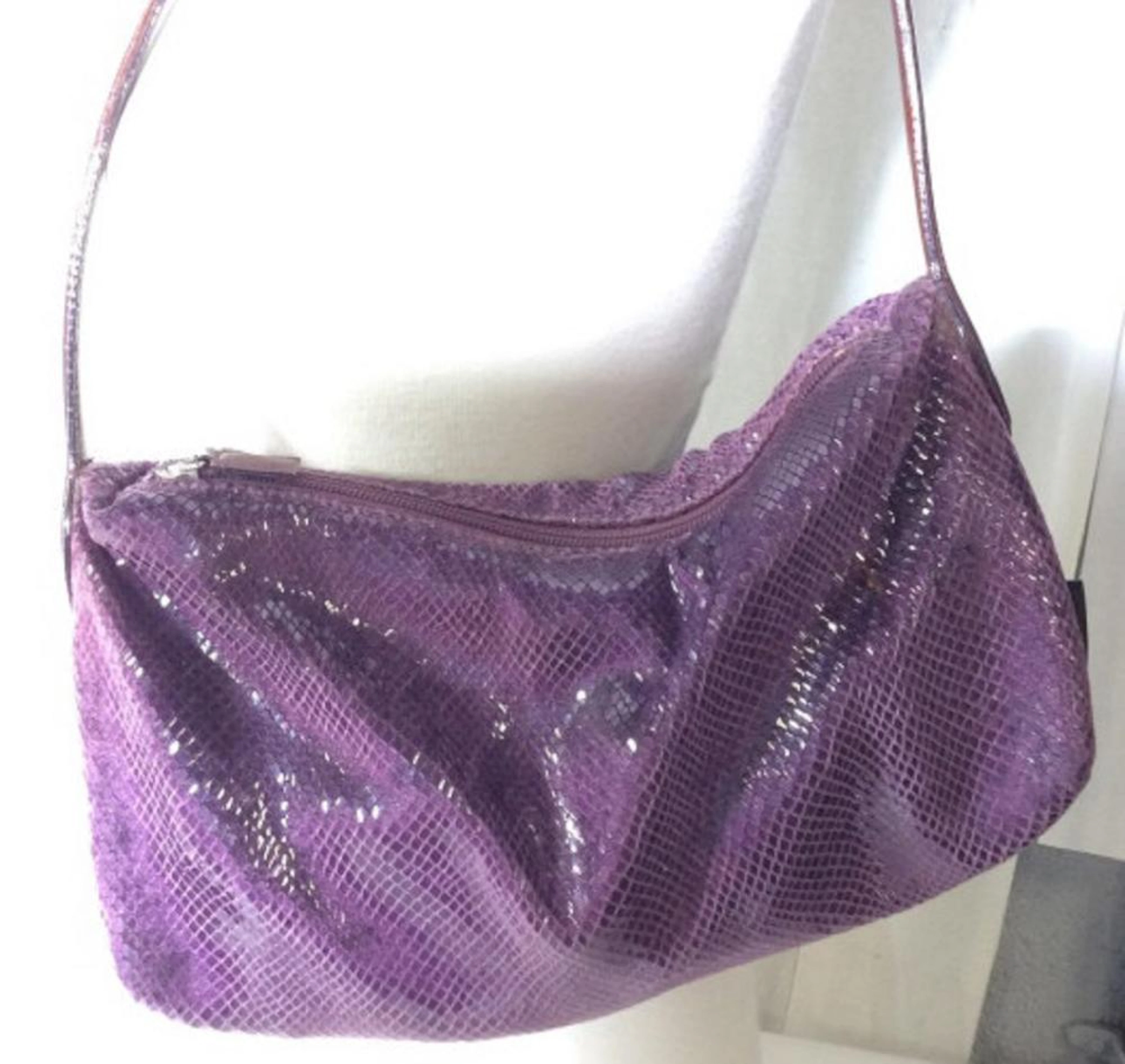 DESMO Purple Snakeskin Handbag, Italy