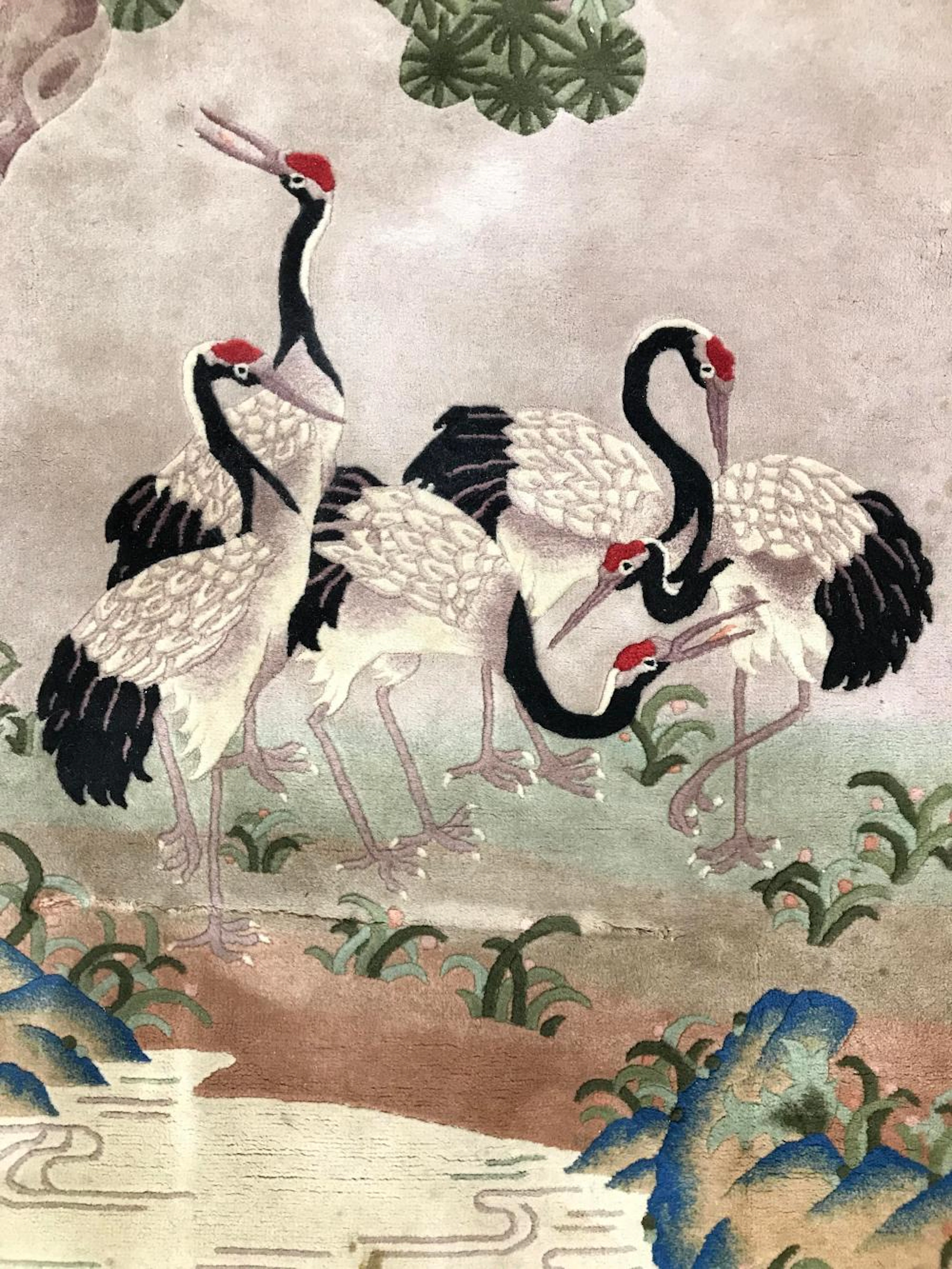 Handmade Chinese Art Deco Wool Pile Rug