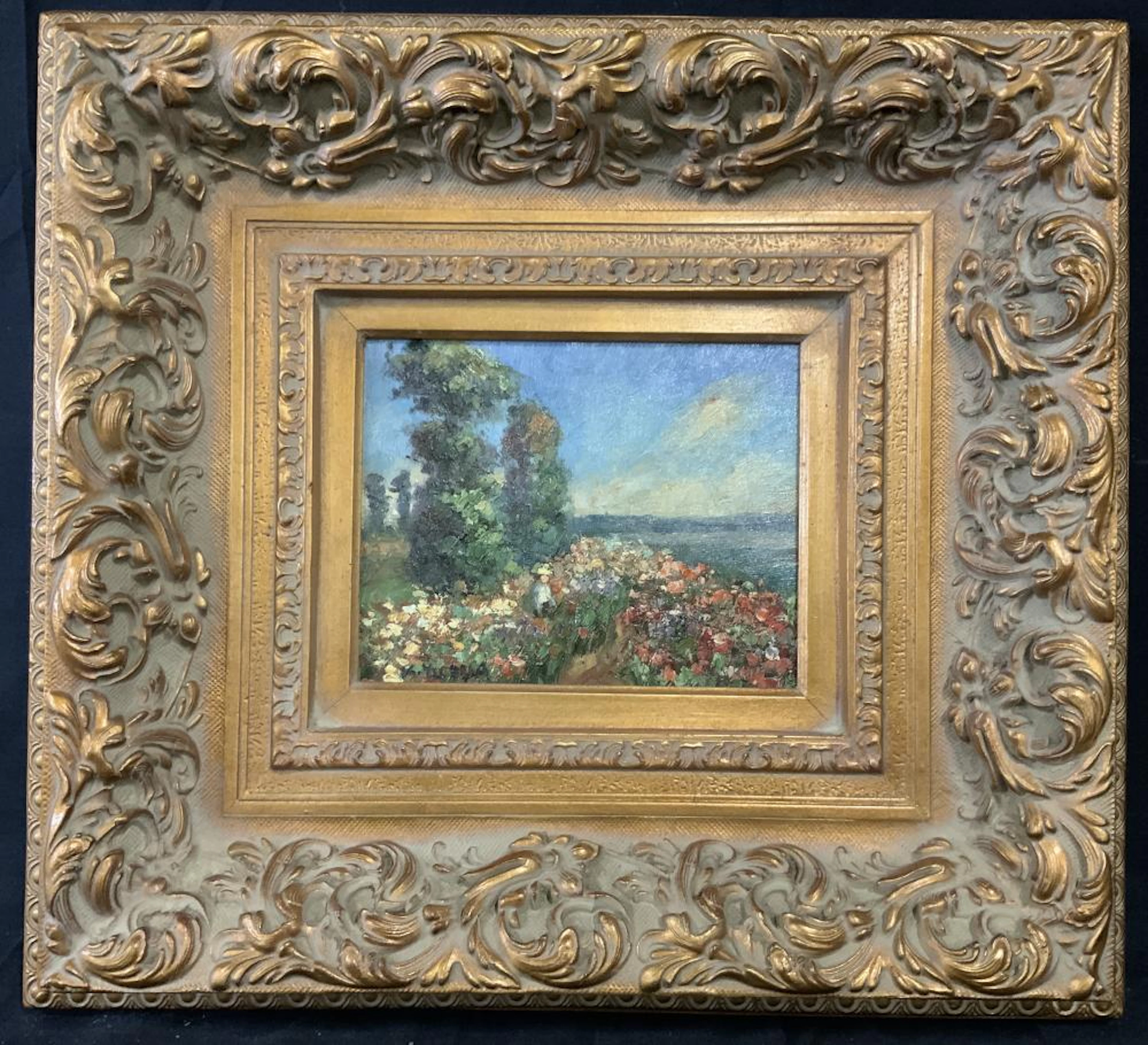K Yunia Signed Landscape Oil Painting