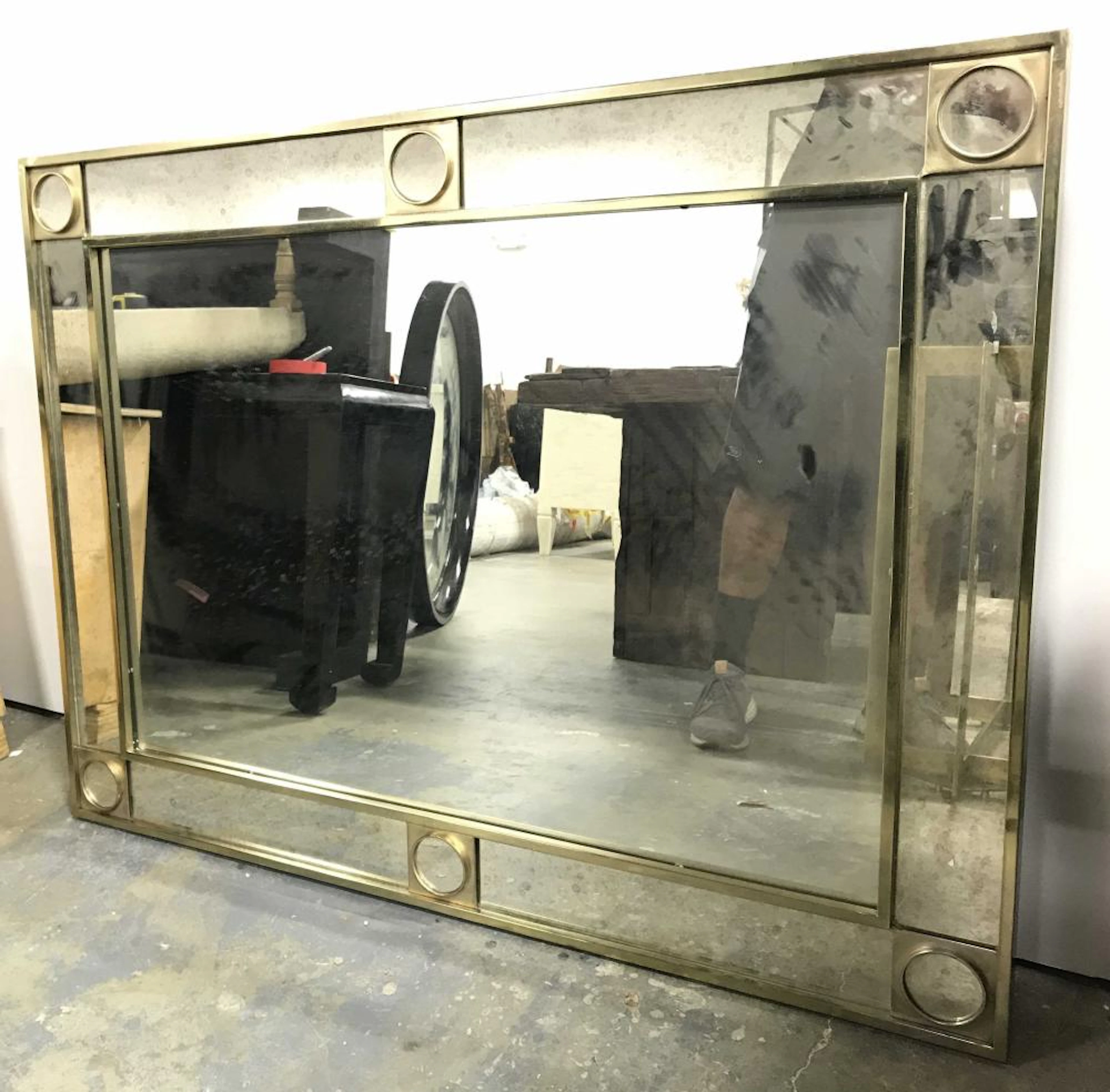 Vintage Gold Toned Brass Frame Mirror