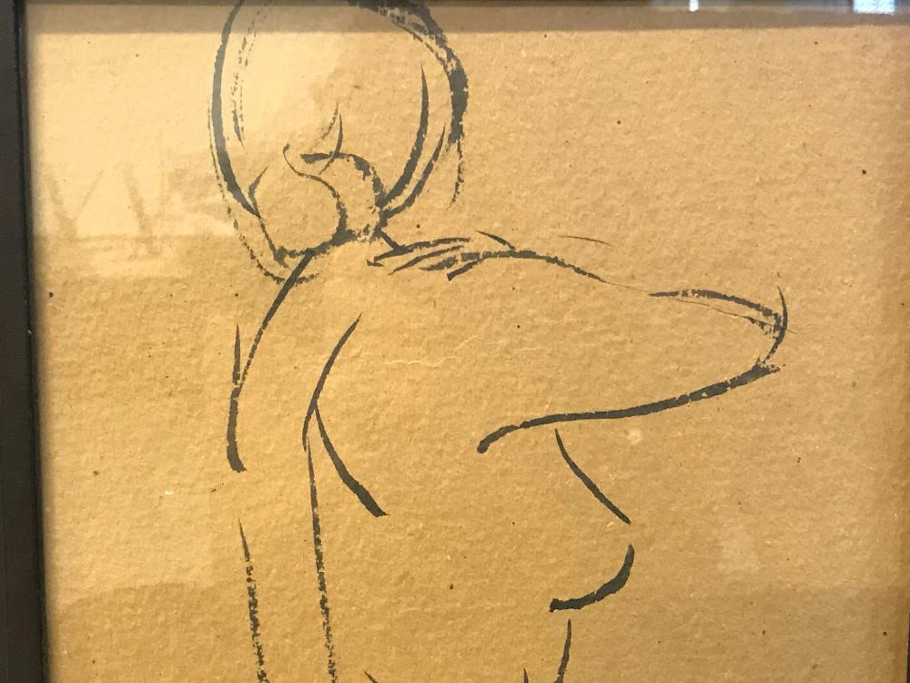 Signed Abstract Female Nude Painting