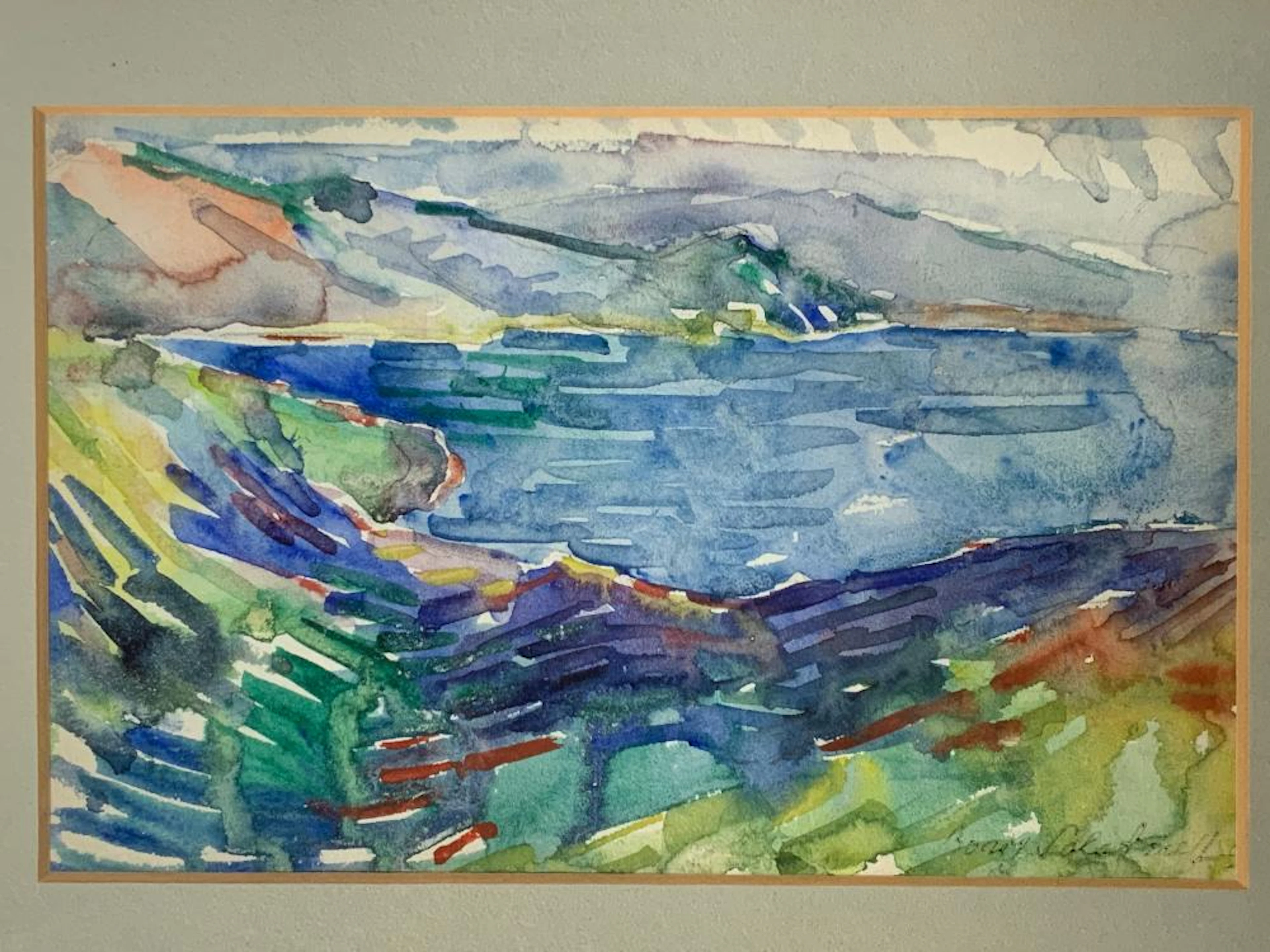 Watercolor Painting Landscape Boris Solotareff