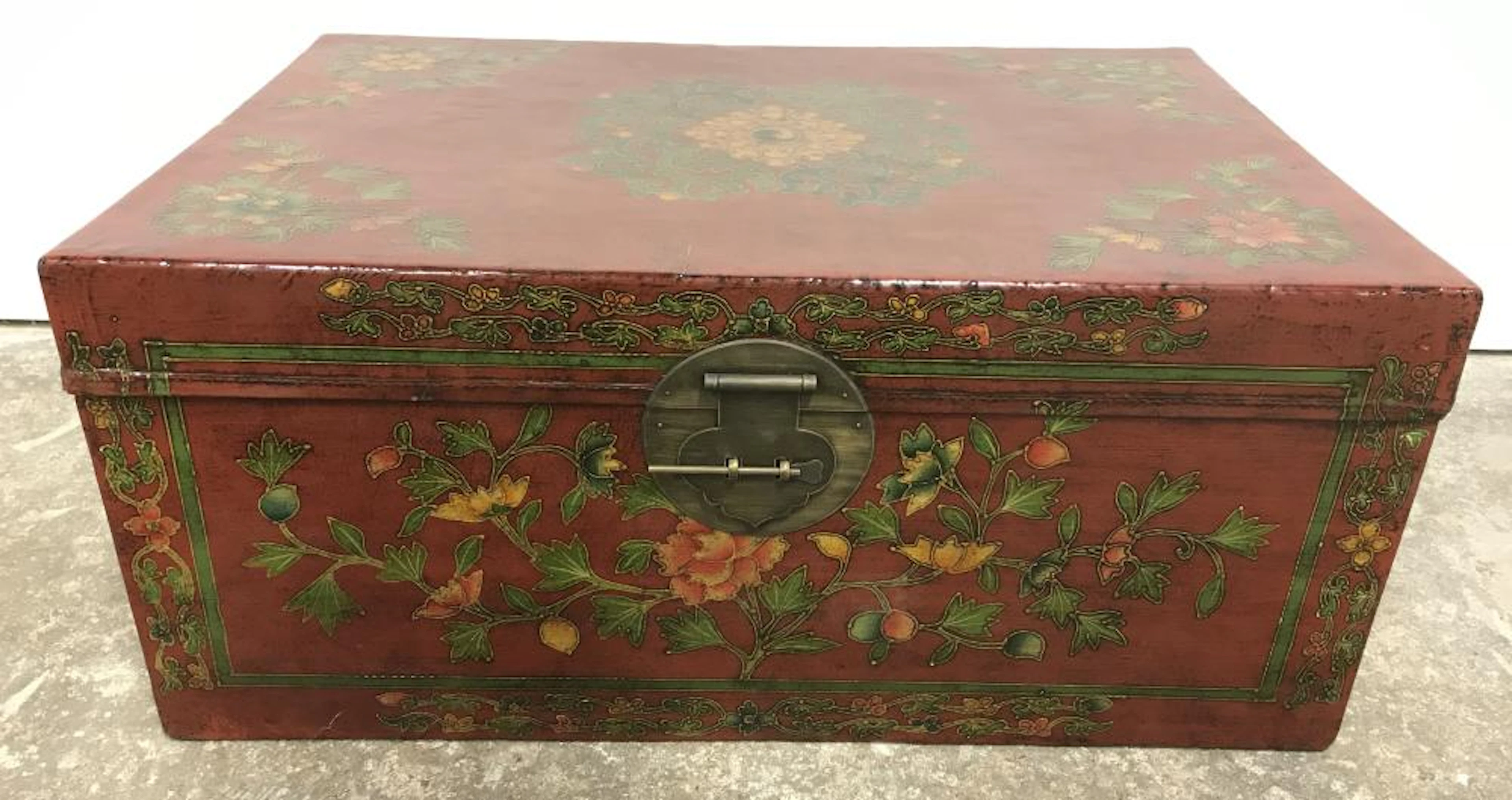 Hand Painted Asian Style Chest