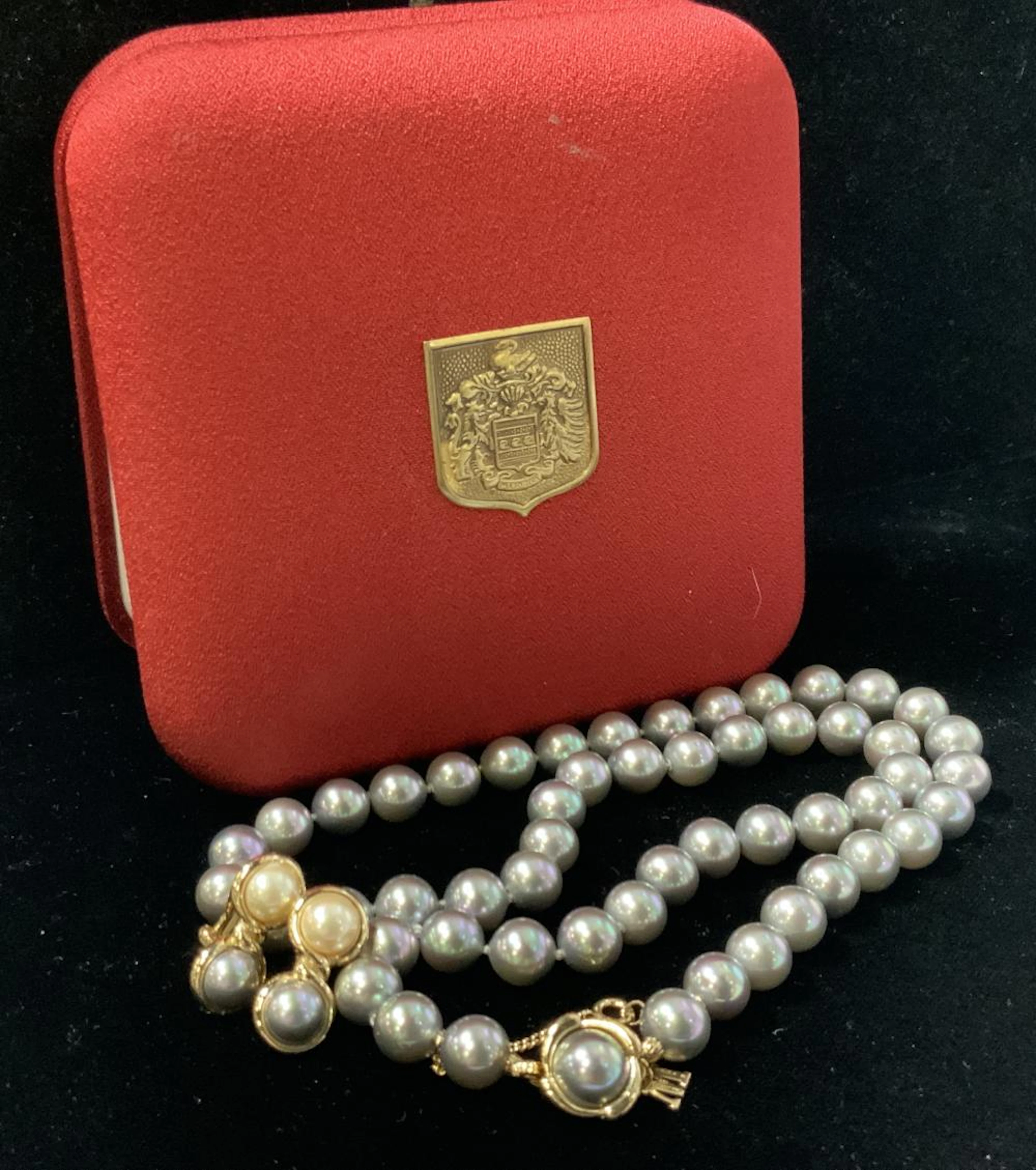 MAJORICA PEARL SET, Neck Earrings, Org Box, Spai