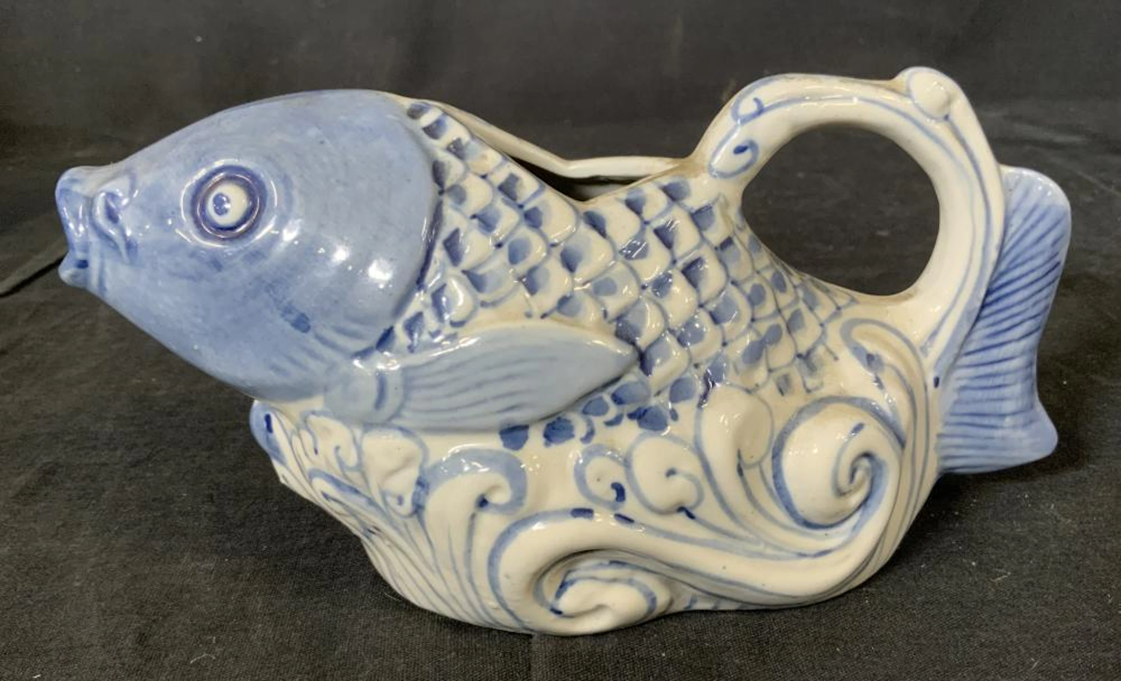 Asian Style Koi Fish Form Pitcher
