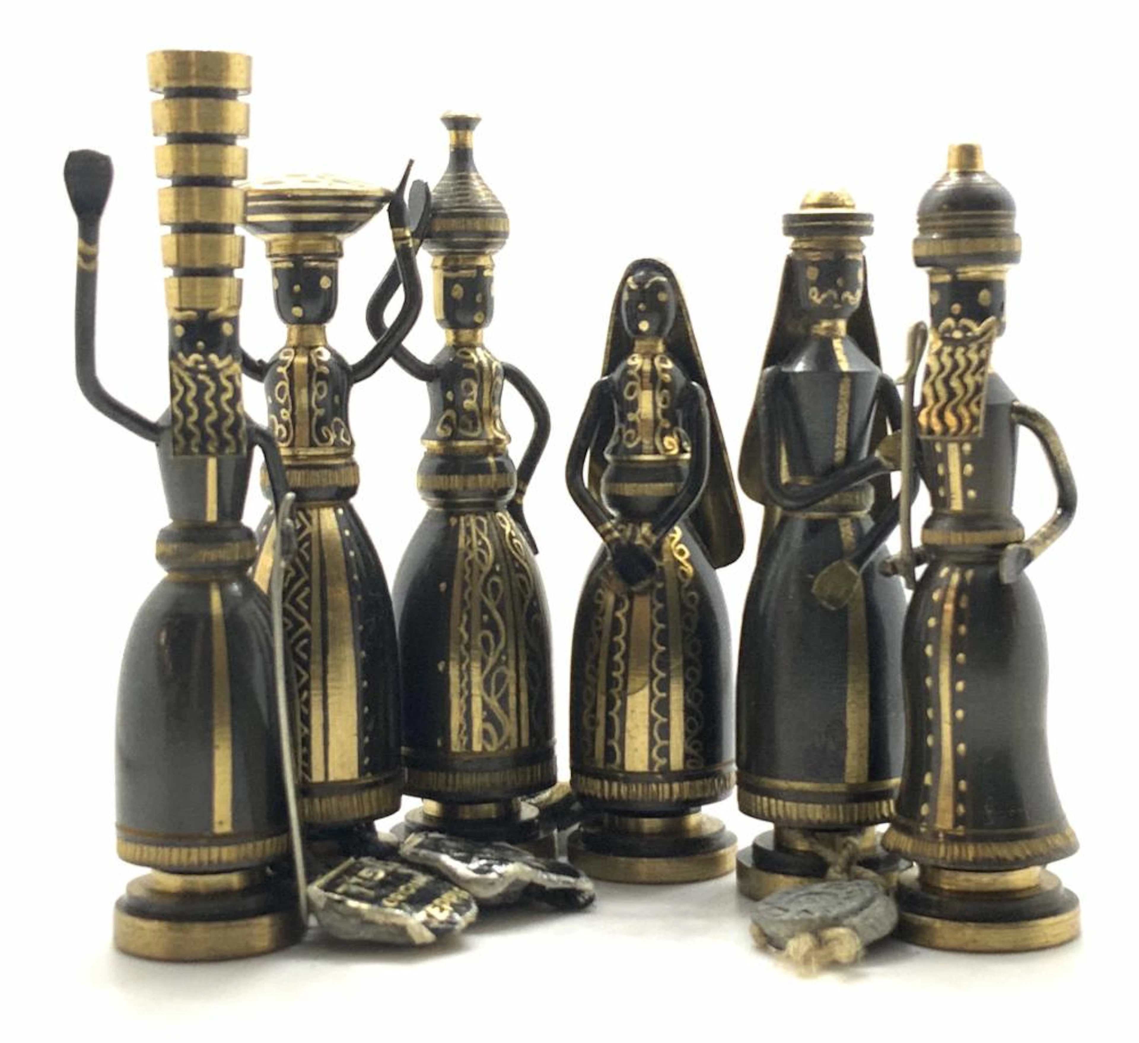 Lot 6 HANS TEPPICH Vintage Painted Bronze Figures