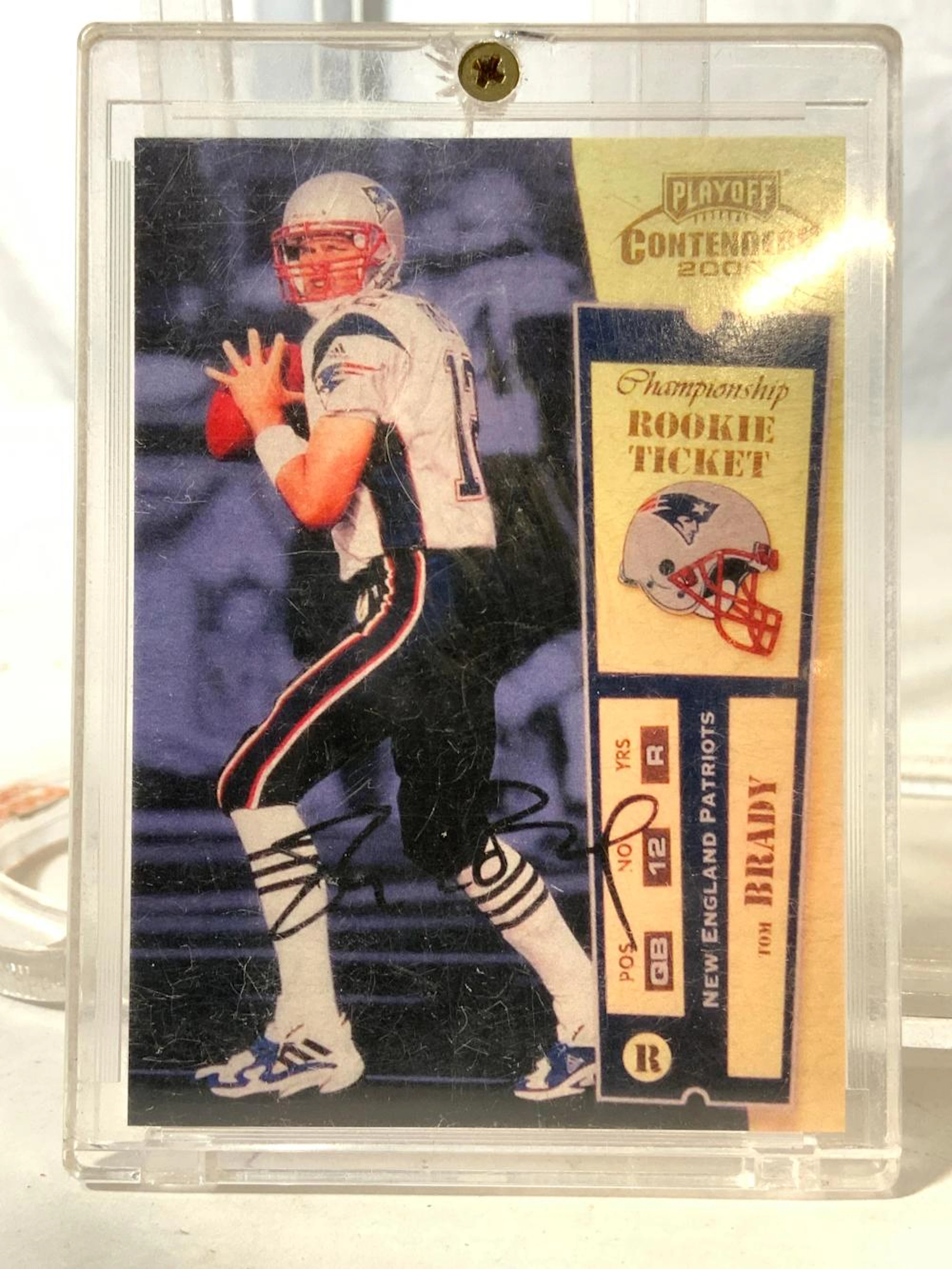 TOM BRADY Playoff Contenders Rookie Card No 144