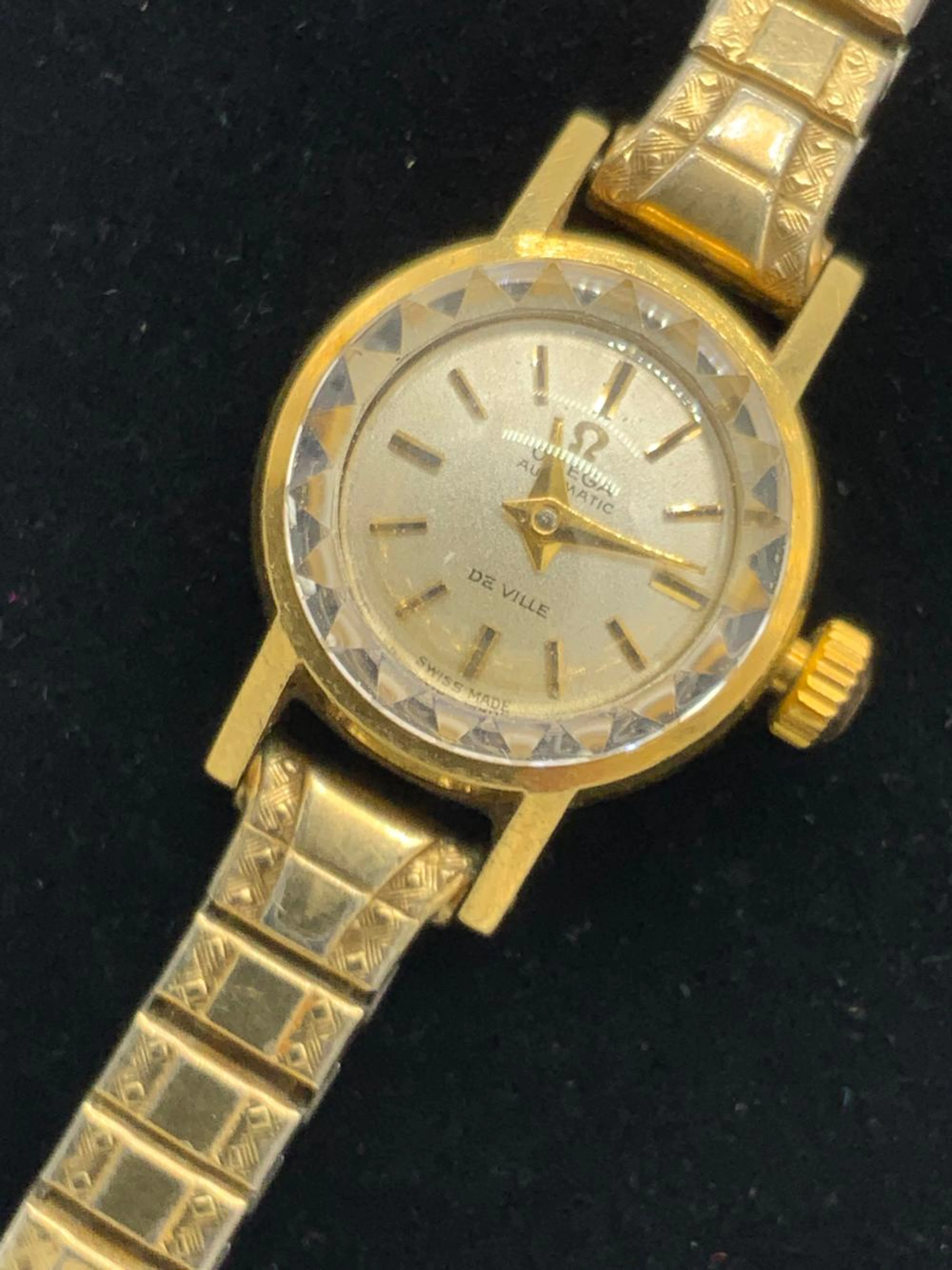 OMEGA DE VILLE Swiss 10K GF Ladies Stretch Watch