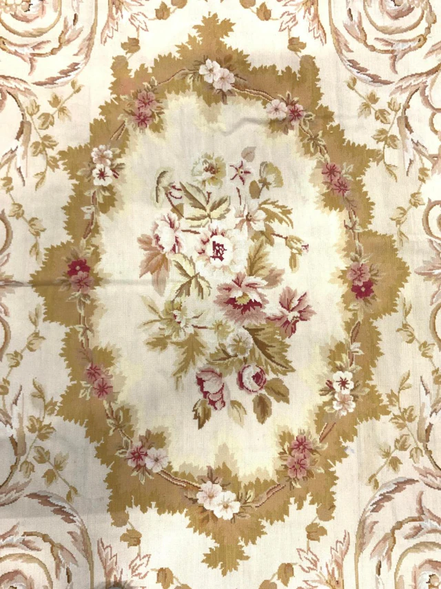 Vintage French Needlepoint Rug