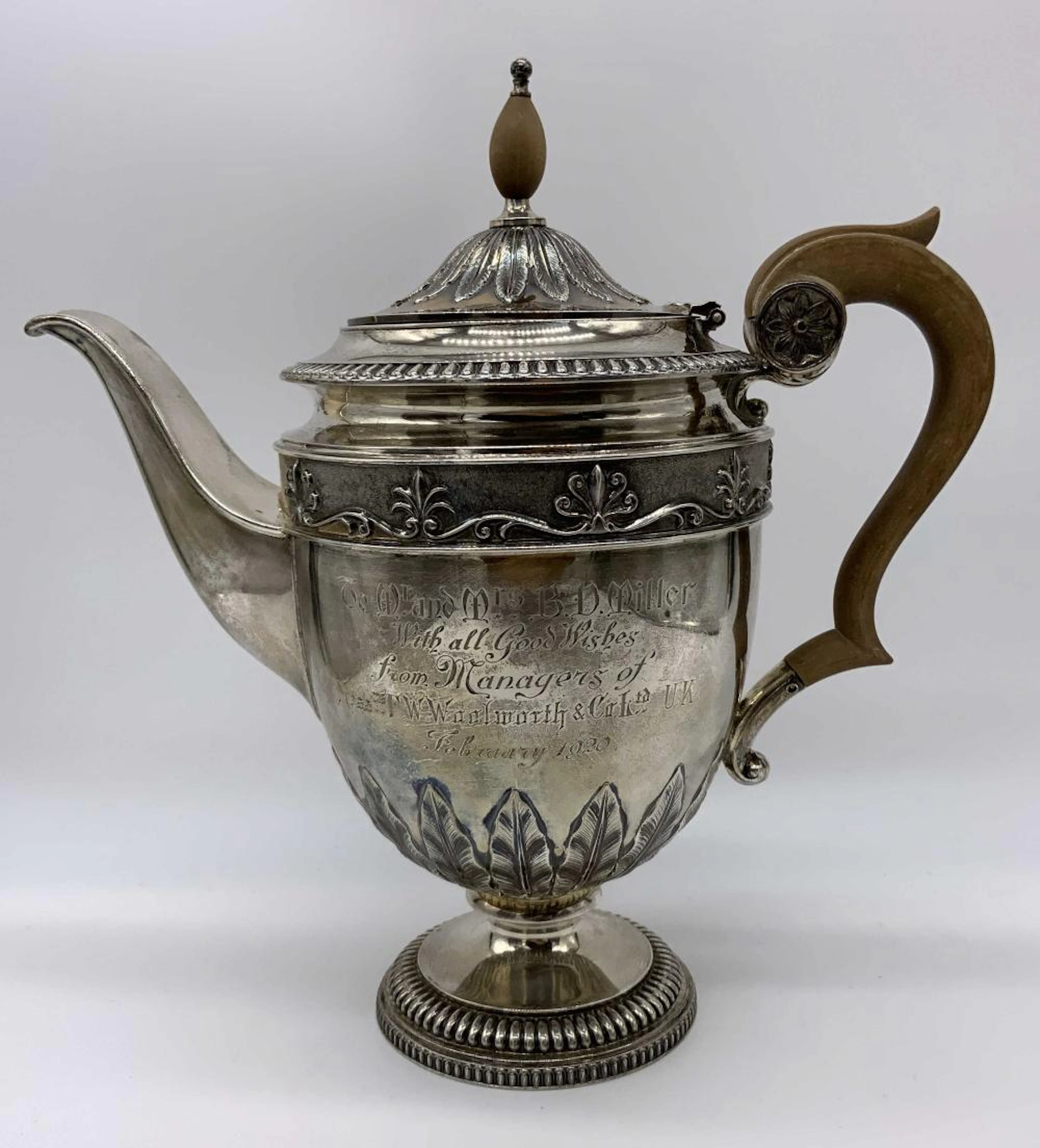 Antique JAMES DIXON & SONS Sterling Coffee Pot