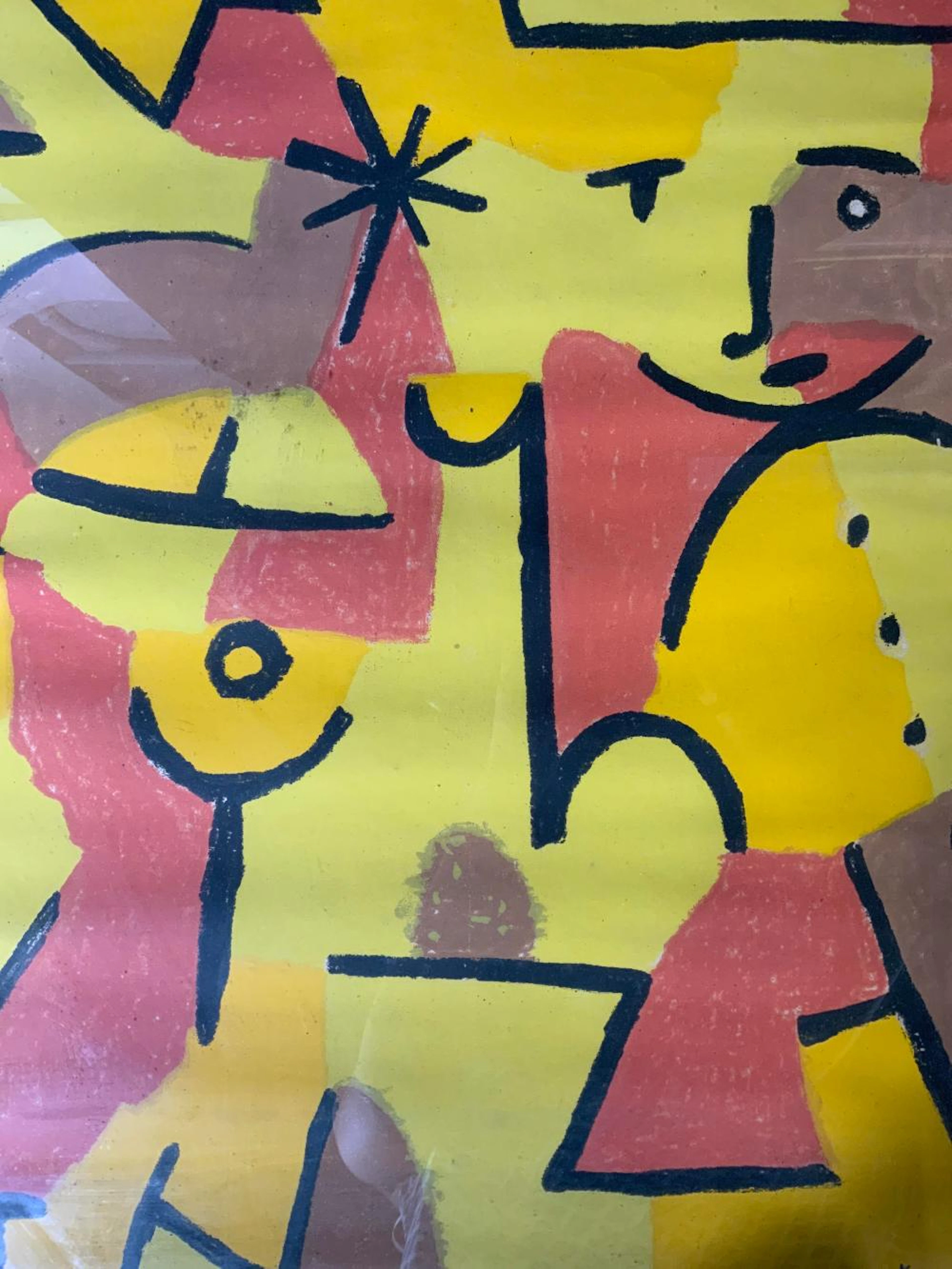 PAUL KLEE Figures in Yellow Lithograph