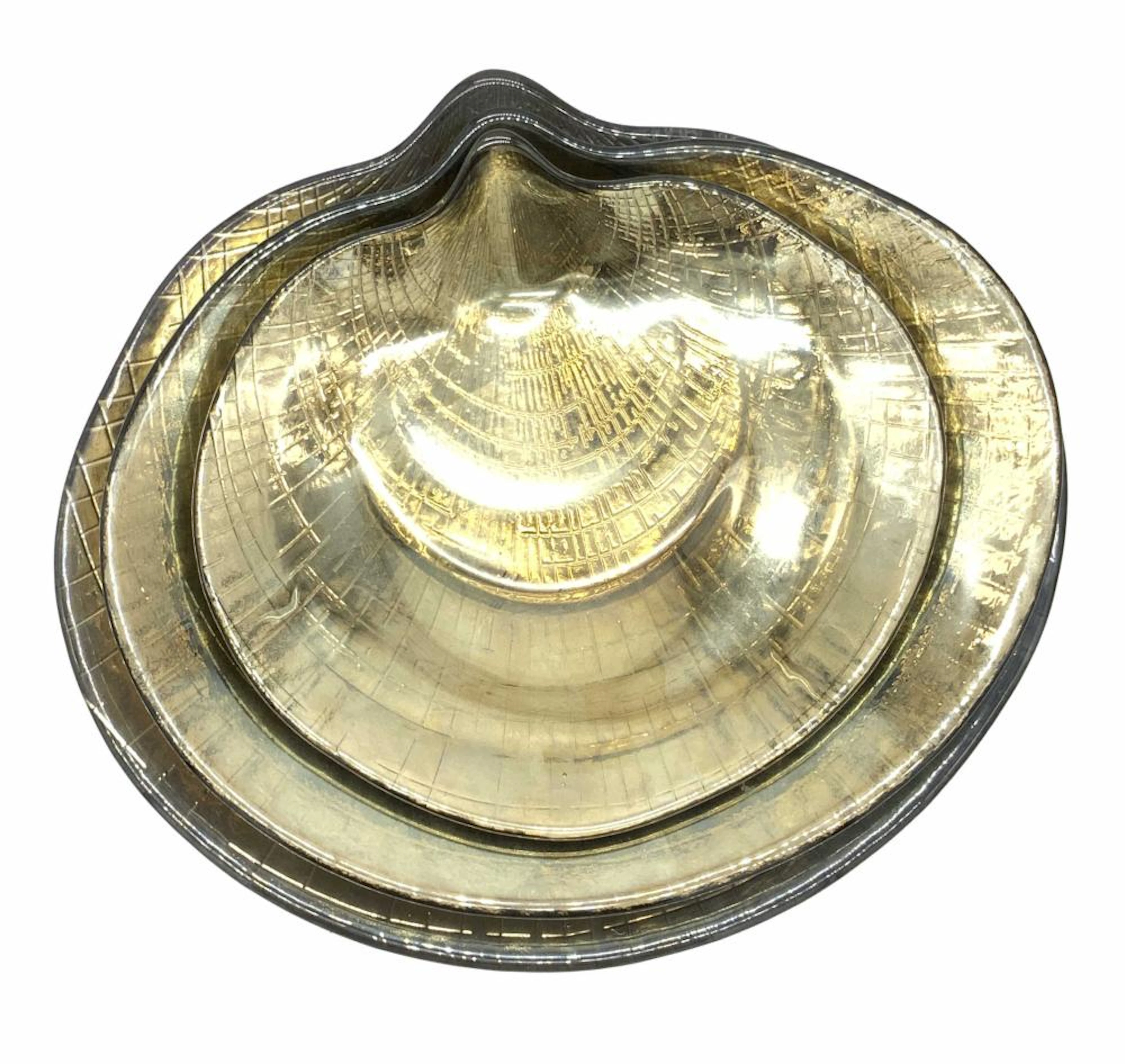 3pc UGO POGGI Italian Porcelain & Crystal Plates