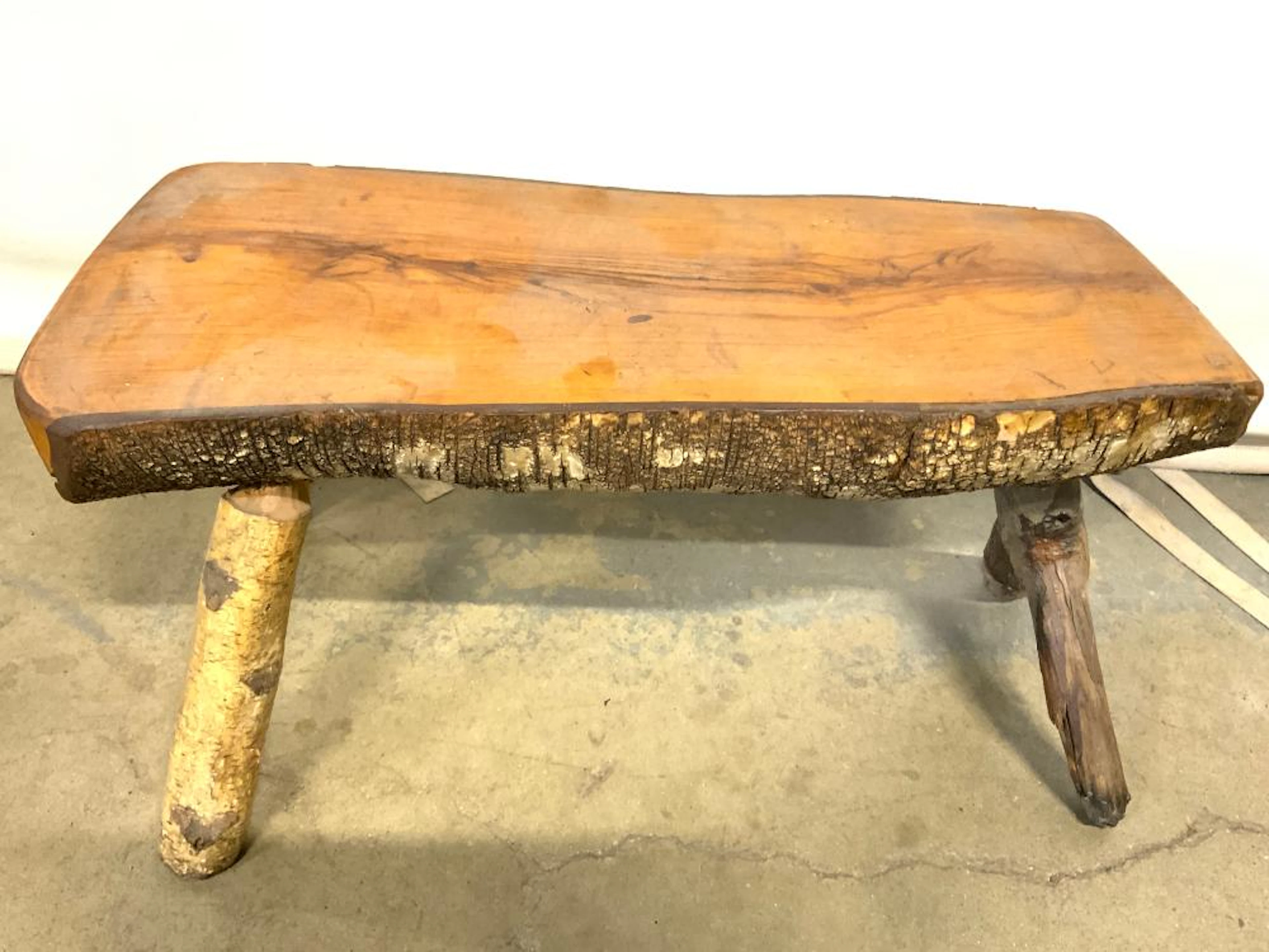 Arts & Crafts Tree Branch Adirondack Style Stool