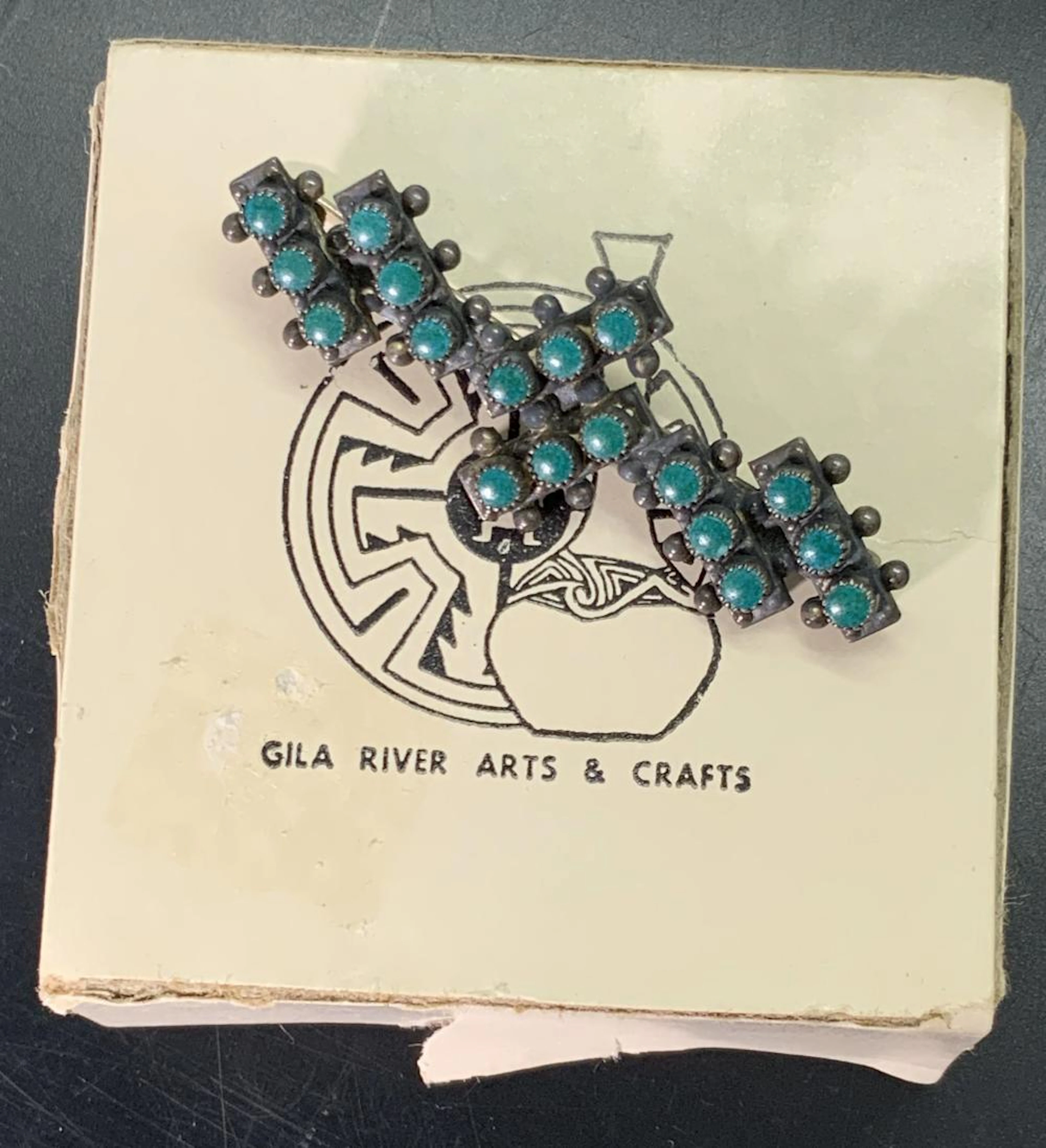 GILA RIVER ARTS & CRAFTS Sterling Silver Brooch