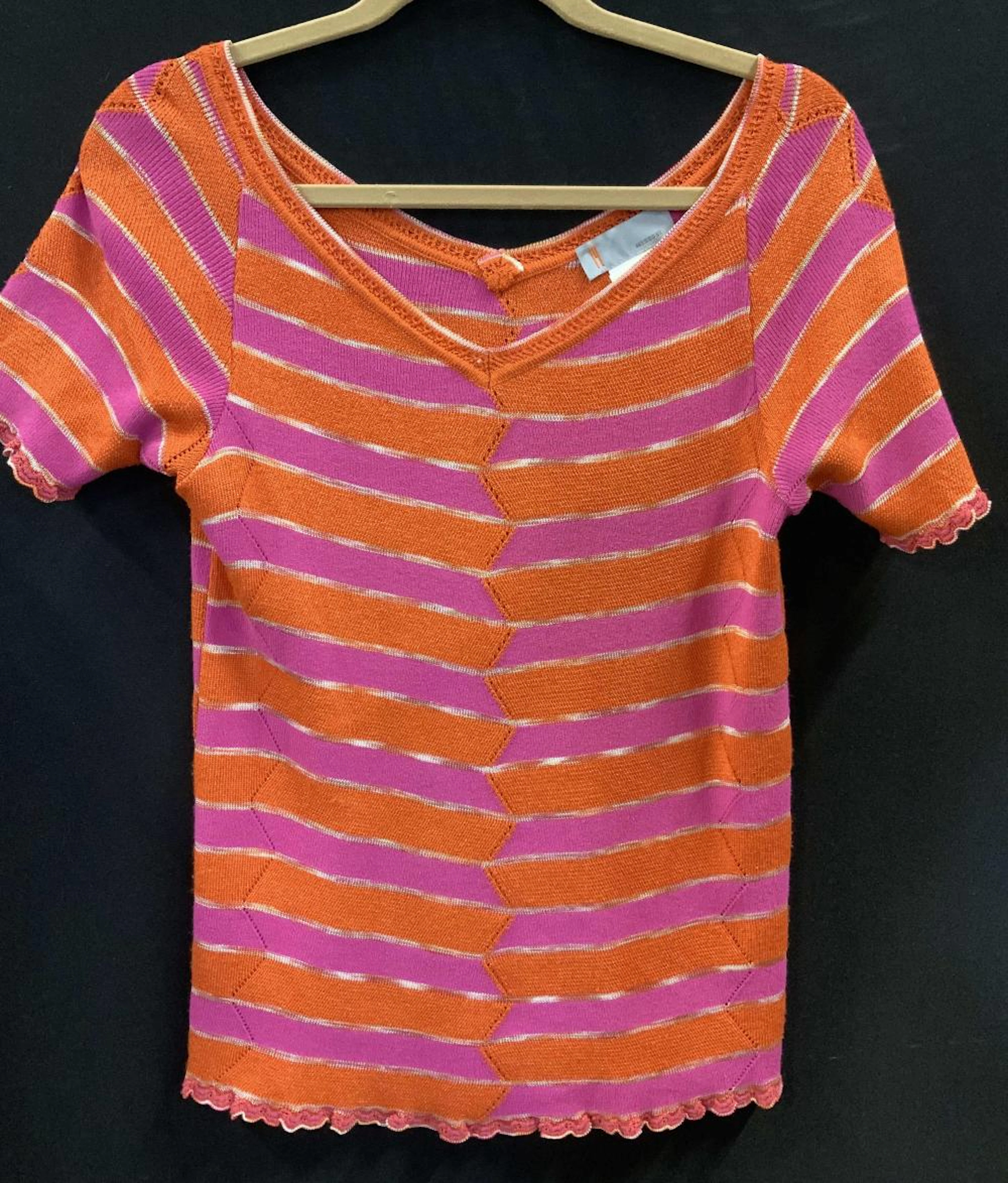 MISSONI Orange & Pink Viscose Sweater, Italy