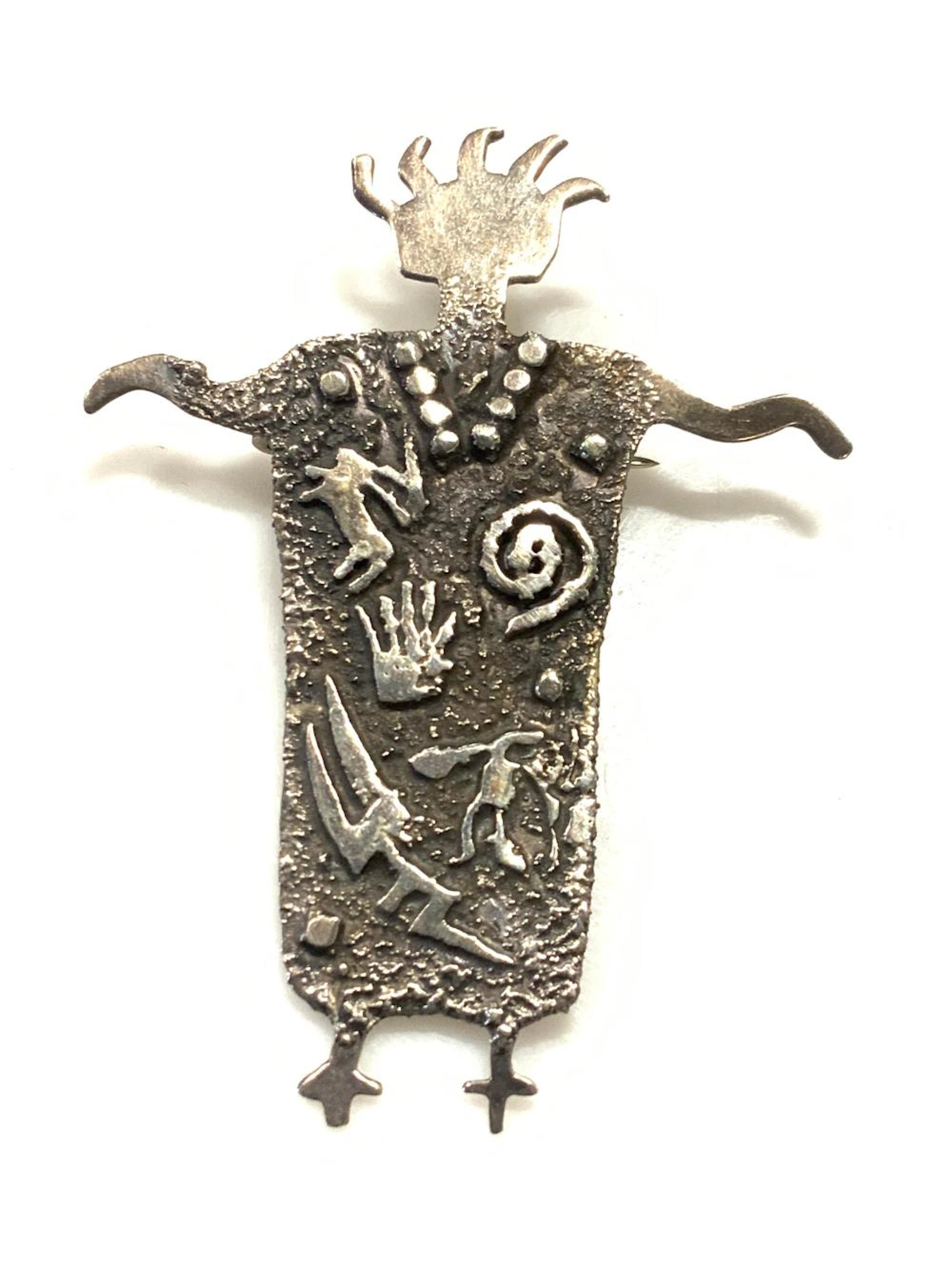 TIMM LEWIS Sgn Sterling Navajo Brooch