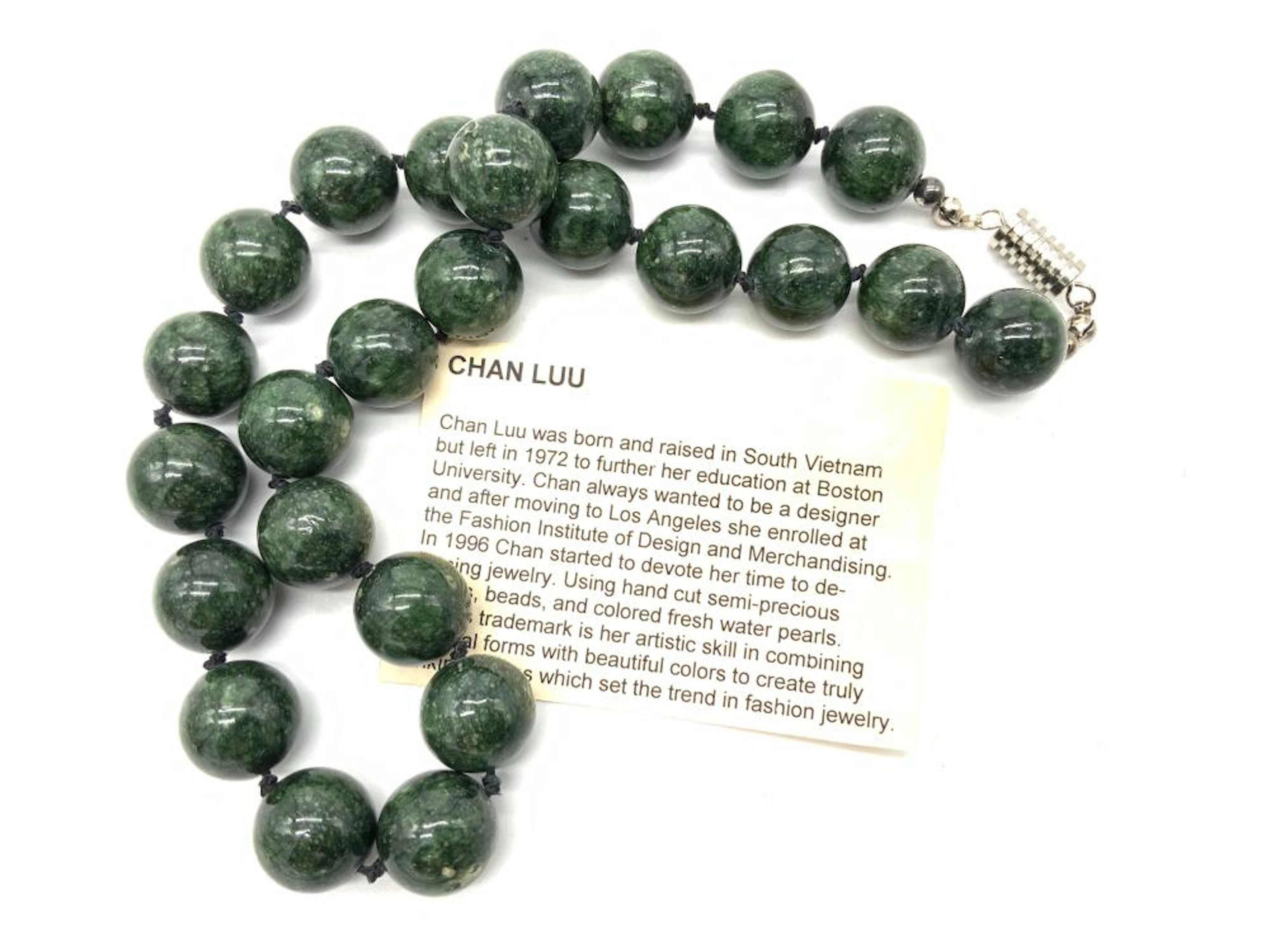 CHAN LUU Luxury Natural Stone Beaded Necklace, Box