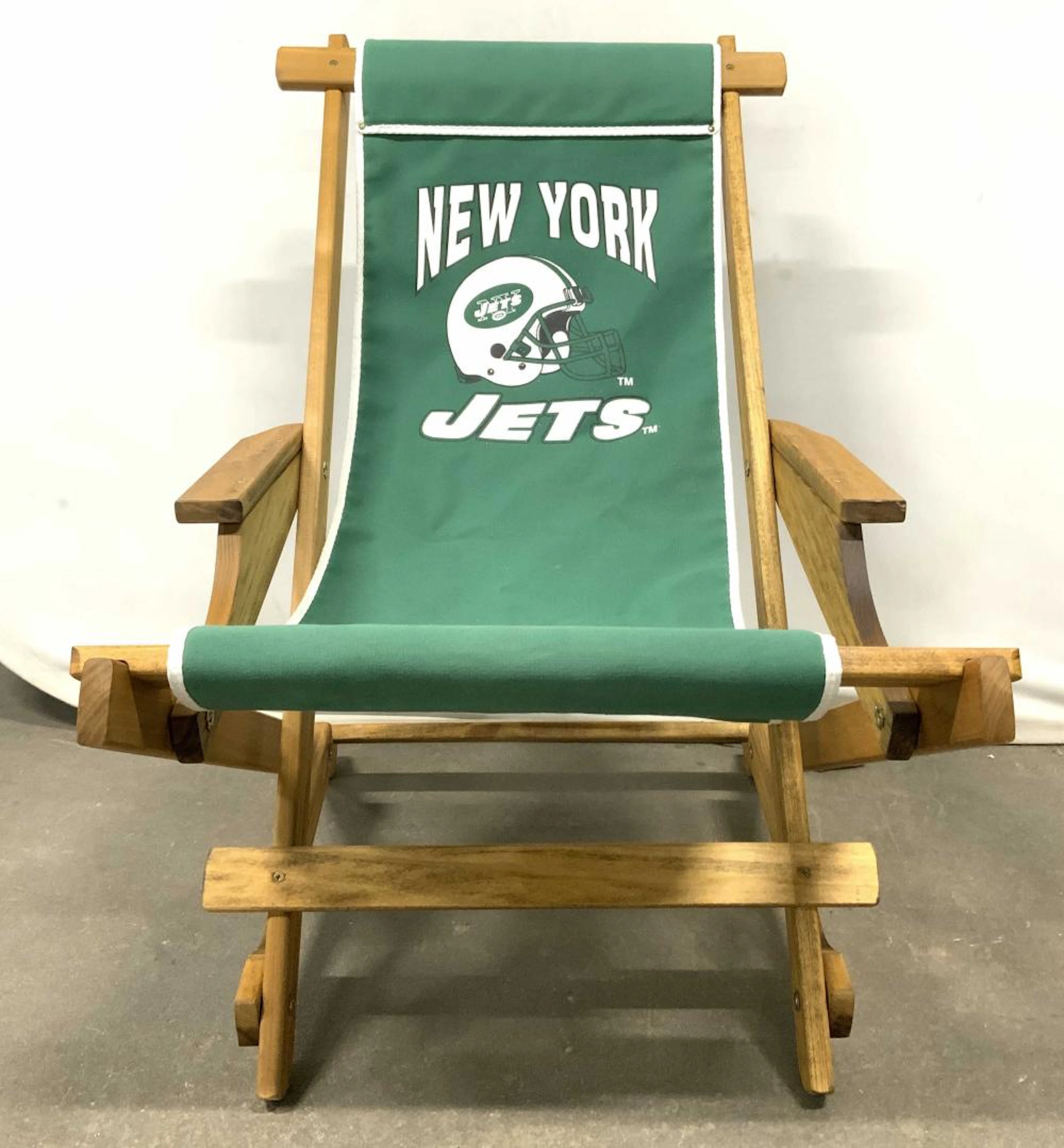 Vintage Wooden New York Jets Folding Chair
