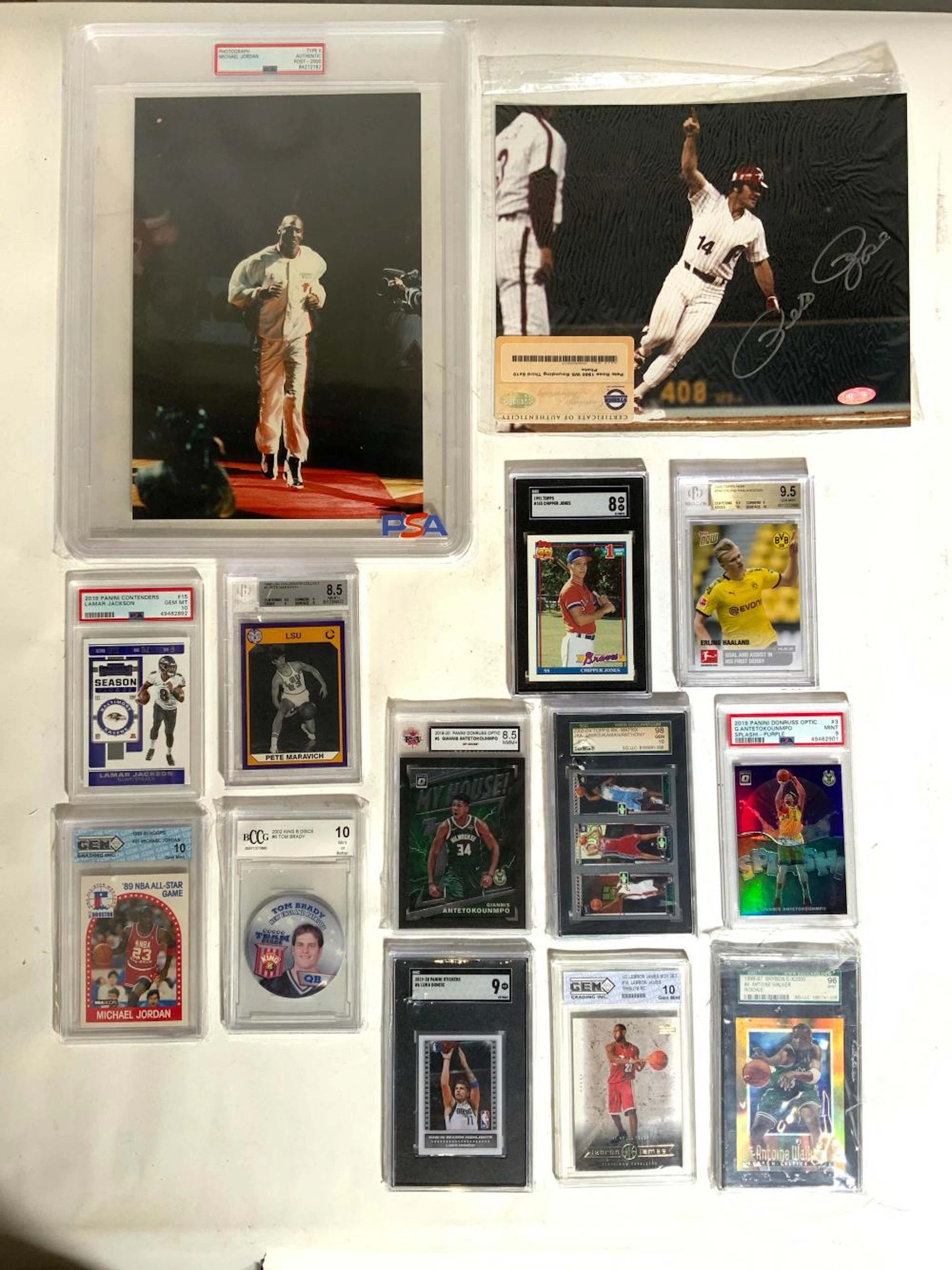 Lot 14 Sports Memorabilia Cards & Photographs