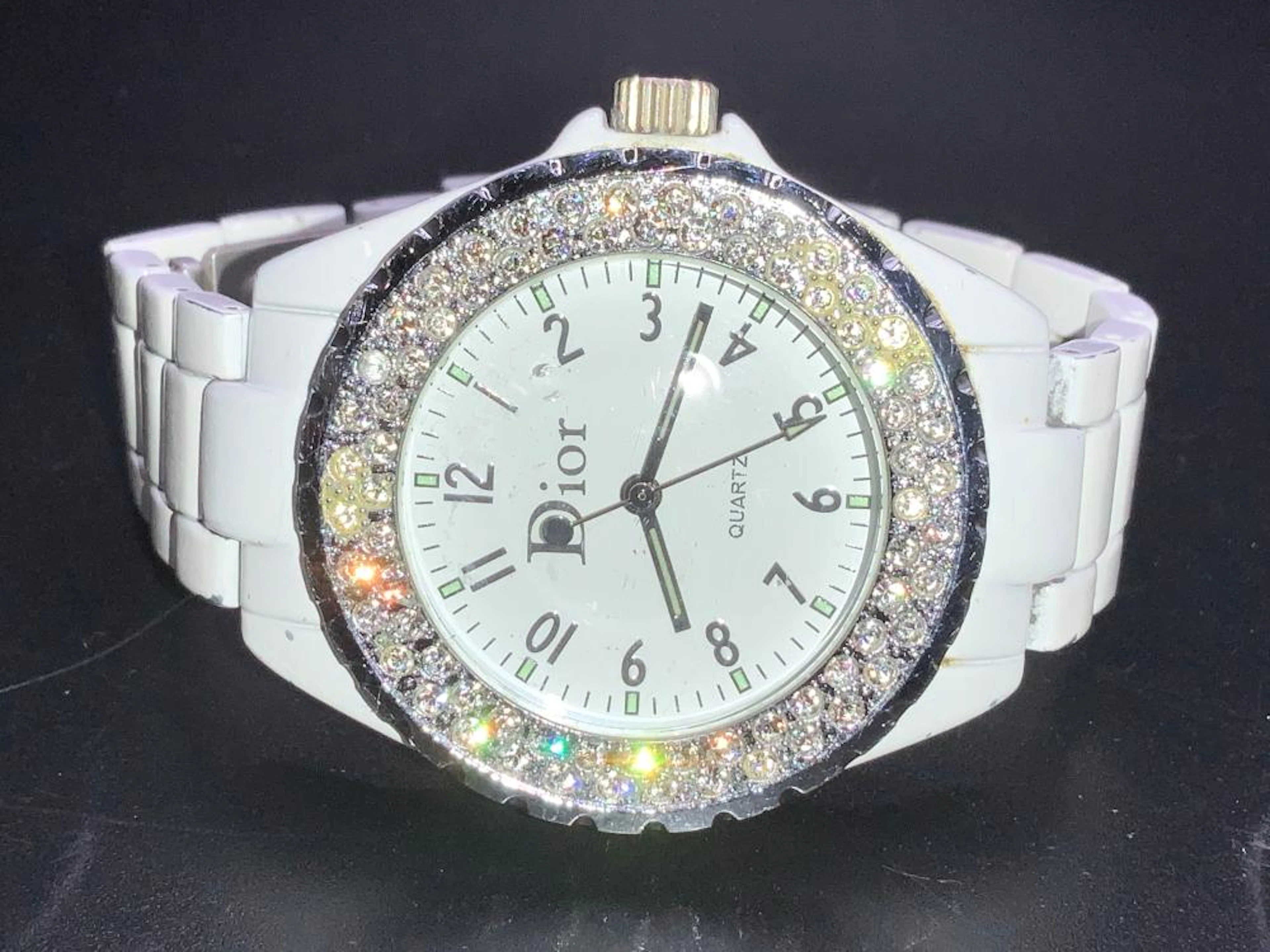 CHRISTIAN DIOR Crystal/Enamel Deployment Watch