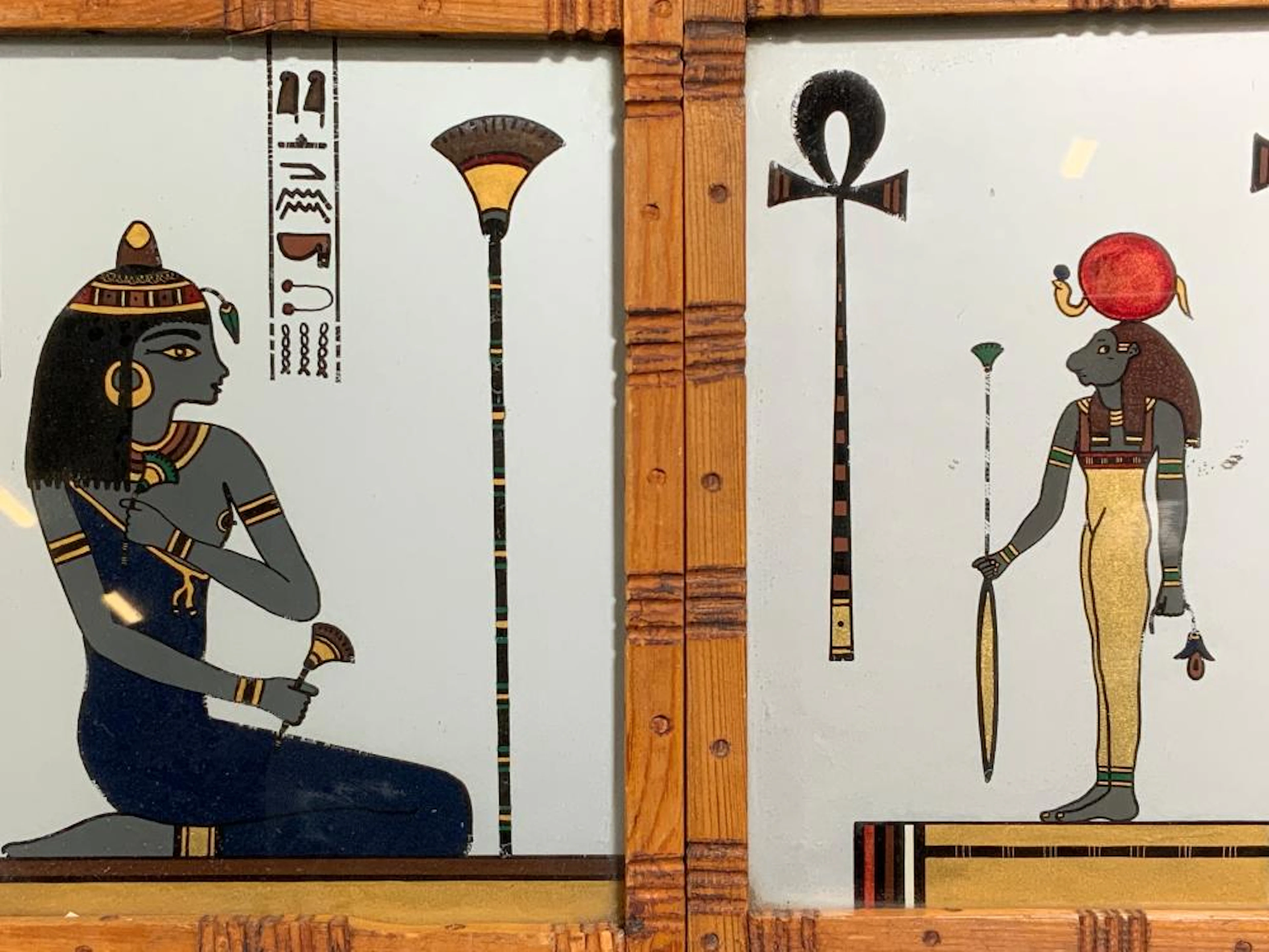 Pr Reverse Glass Egyptian Hieroglyph Illustratio