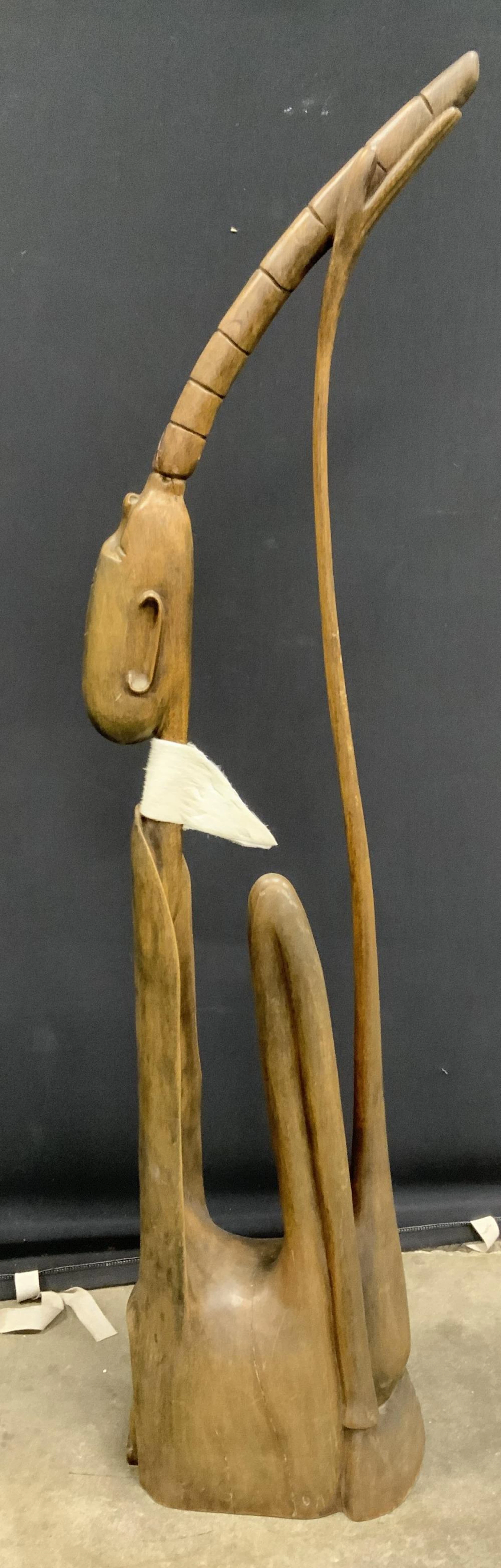 Free Standing African Wood Sculpture