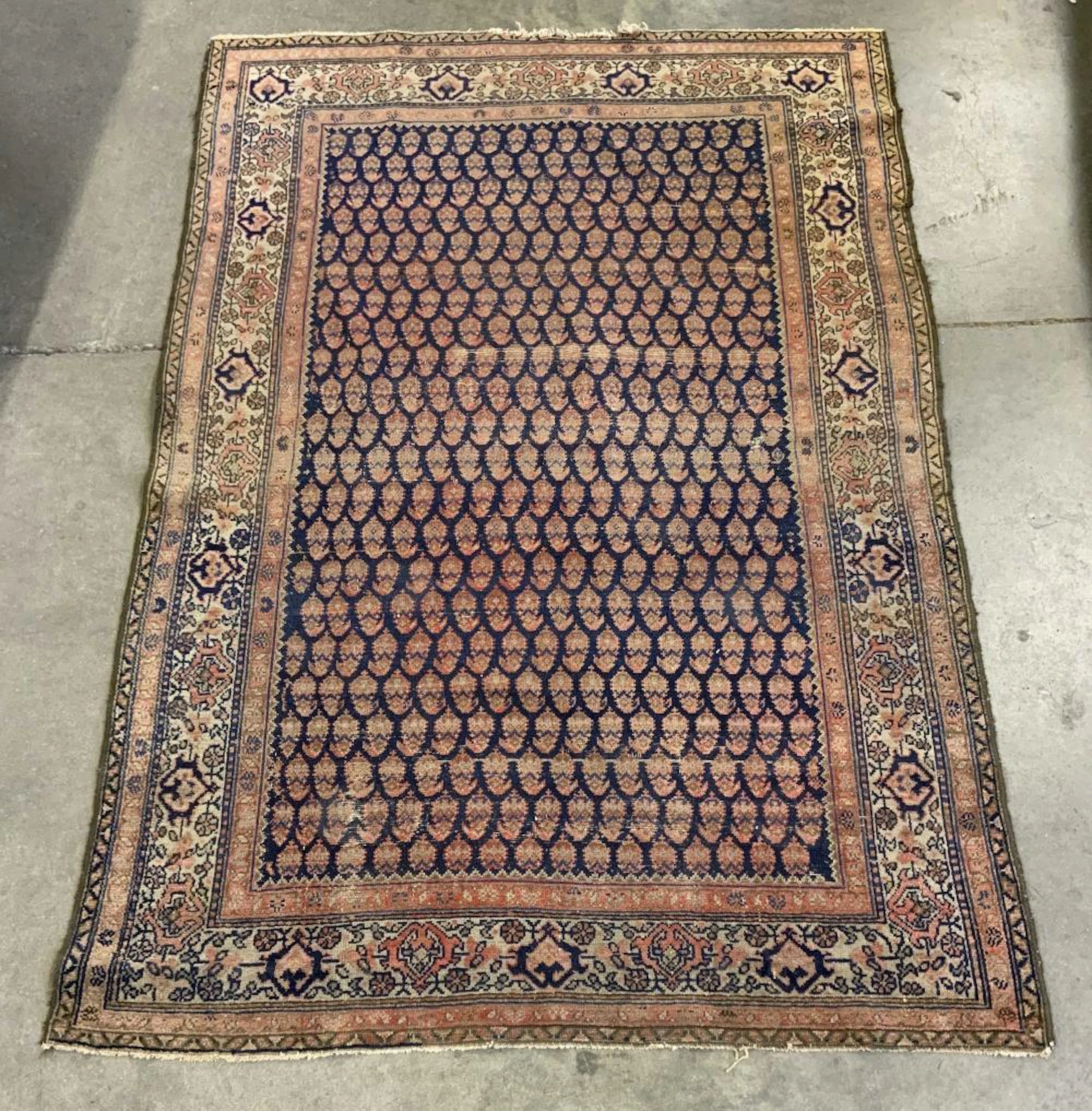 Vintage Handmade Wool FARAHAN Area Rug