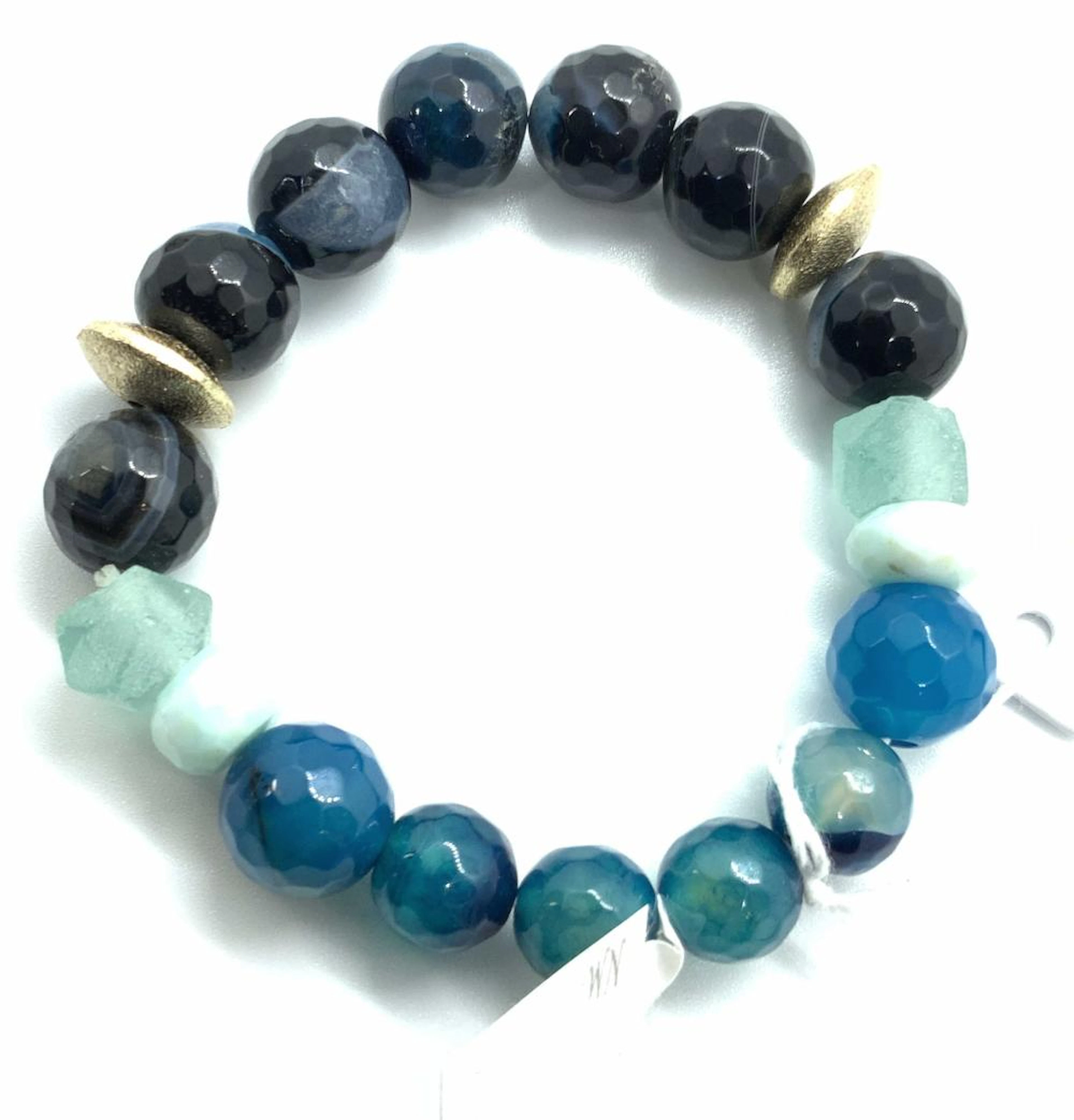 AKOLA Stretch Beaded Glass Bracelet, NWT