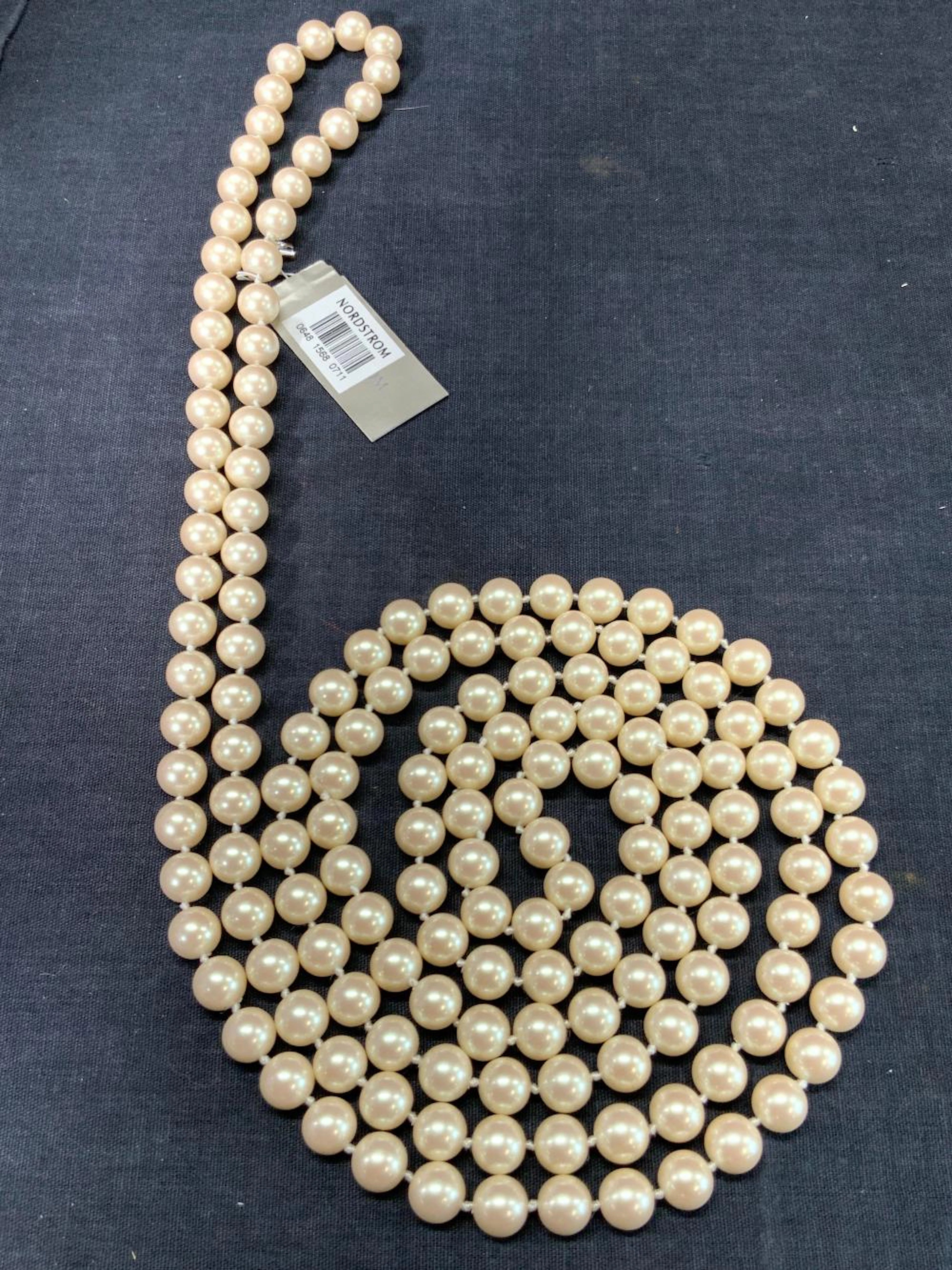 ORDSTROM Pearlescent Rope Necklace NWT