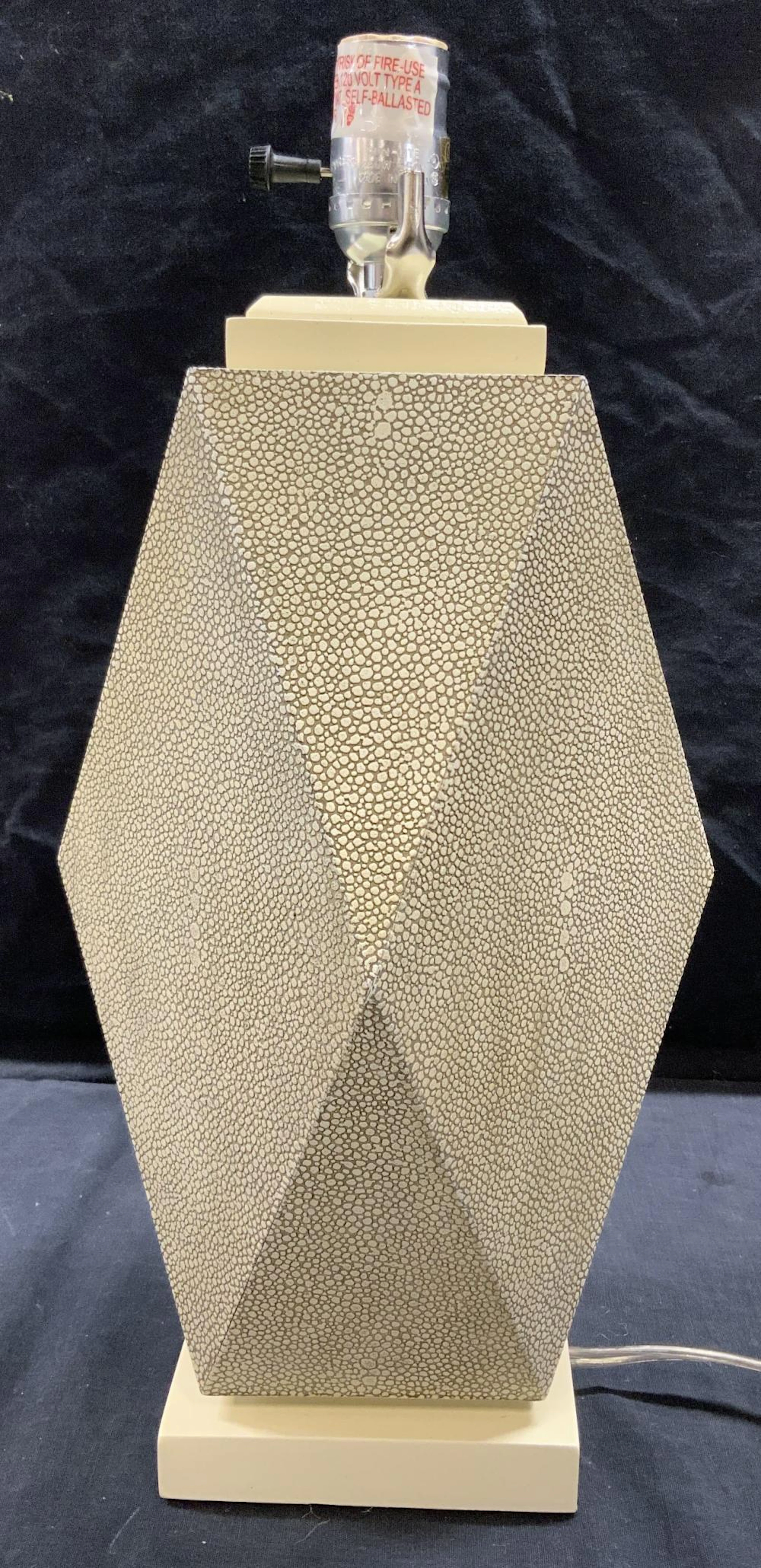 Modern Faux Shagreen Table Lamp