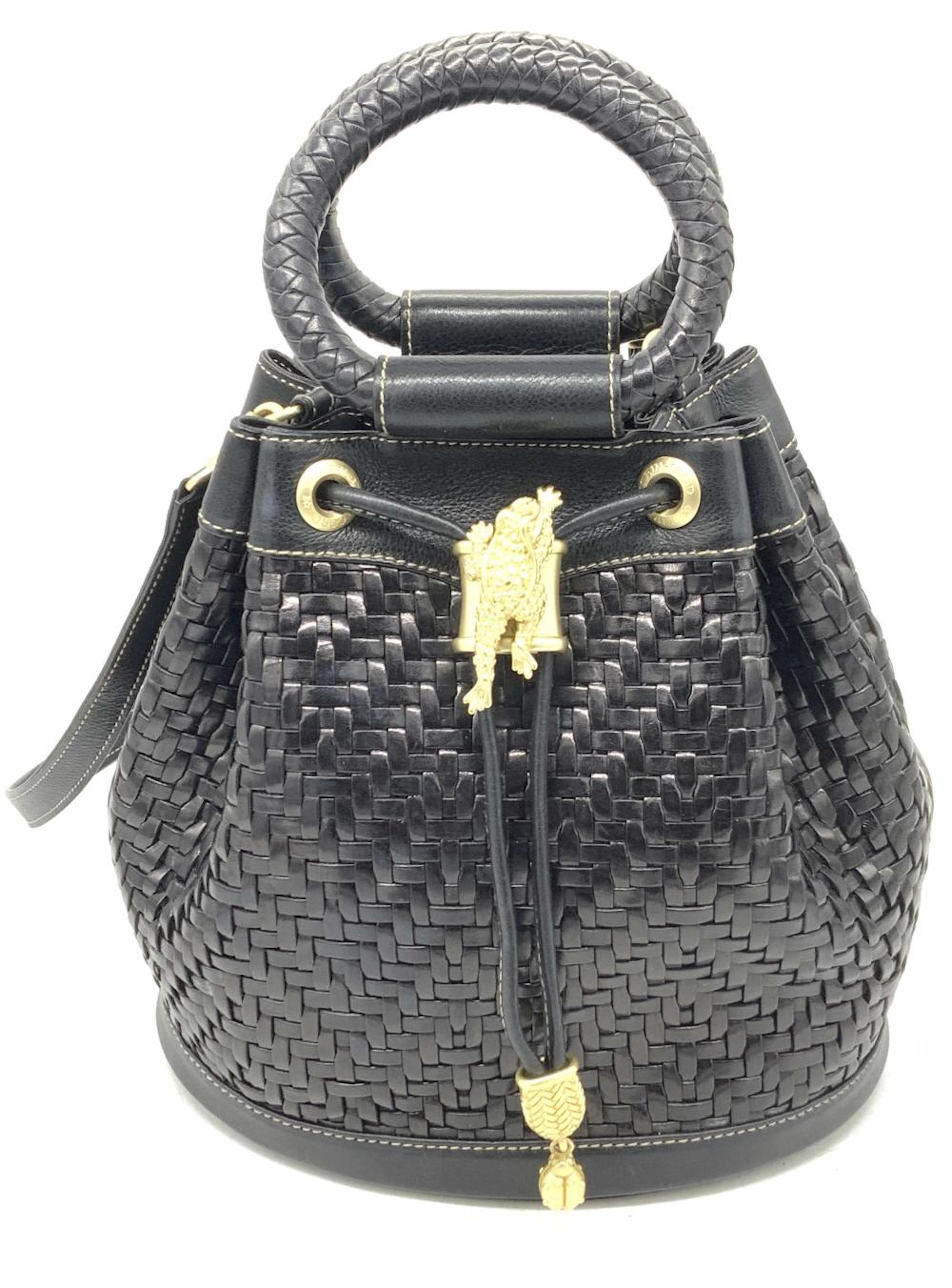 KIESELSTEIN CORD Woven Leather Bucket Bag IT