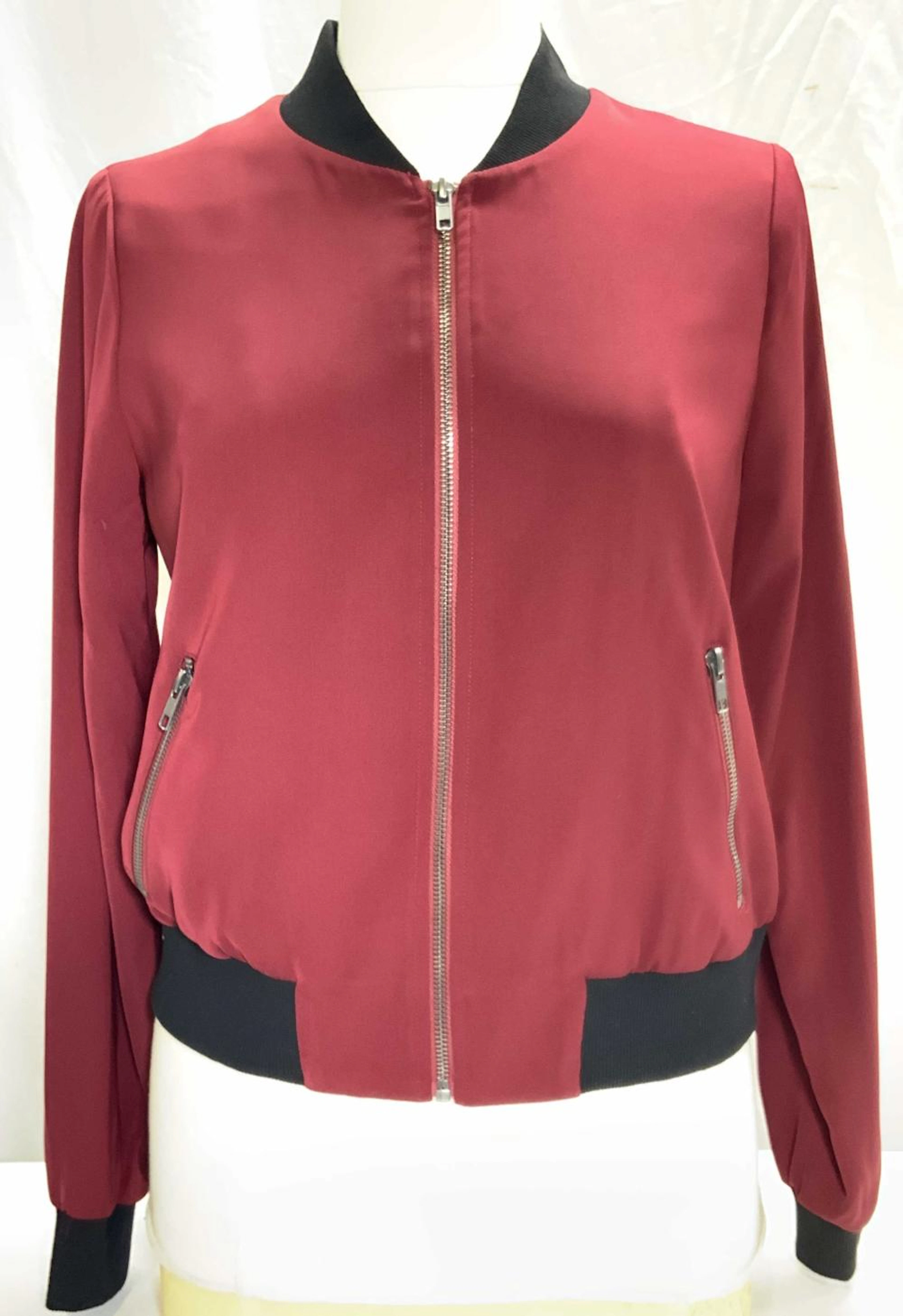 MURAL Burgundy Bomber Jacket NWT