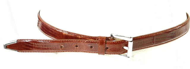 DE VECCHI Genuine Lizard Belt, Italy