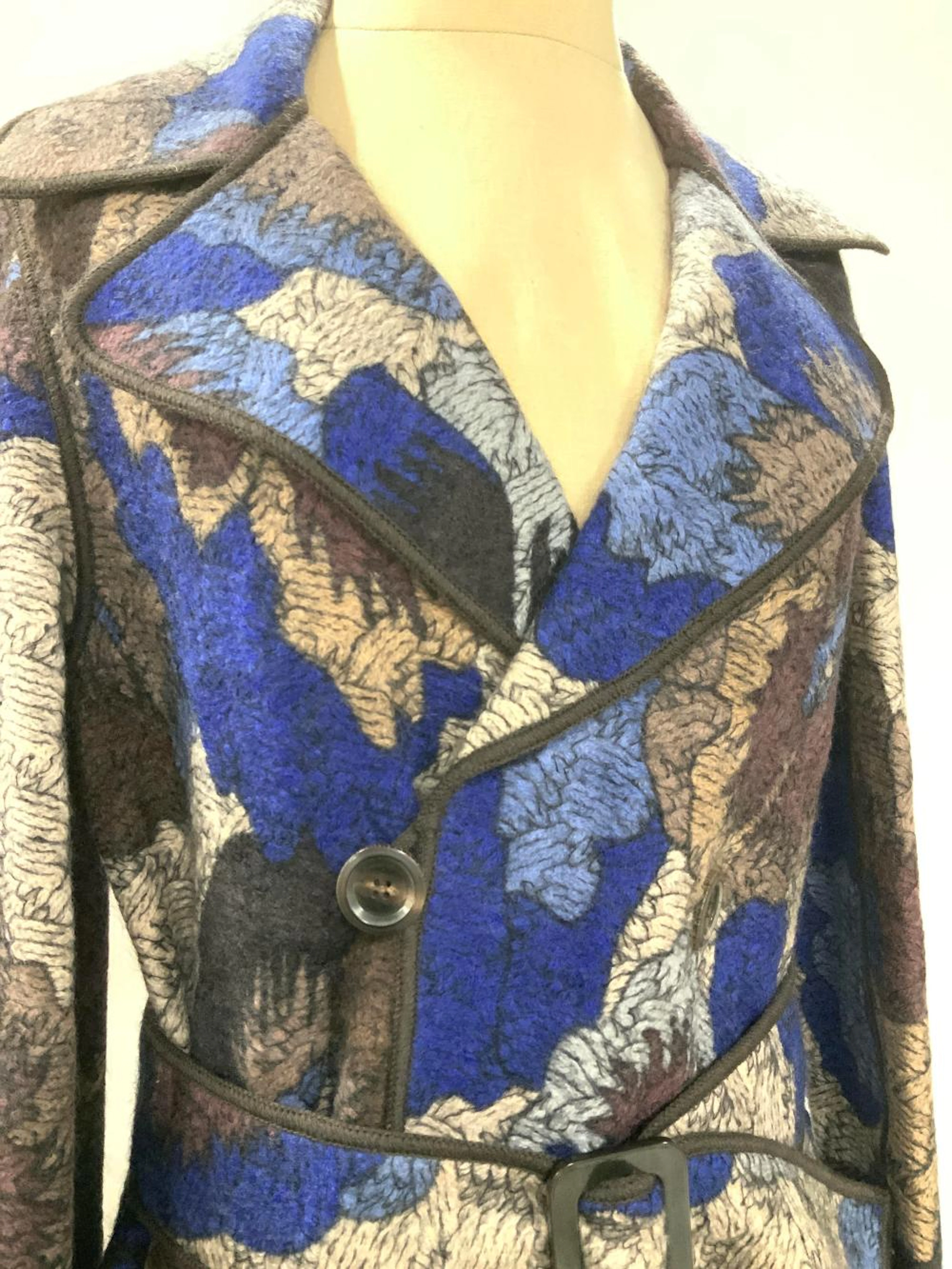 MISSONI WOOL Double Breasted Coat w Belt, ITALY
