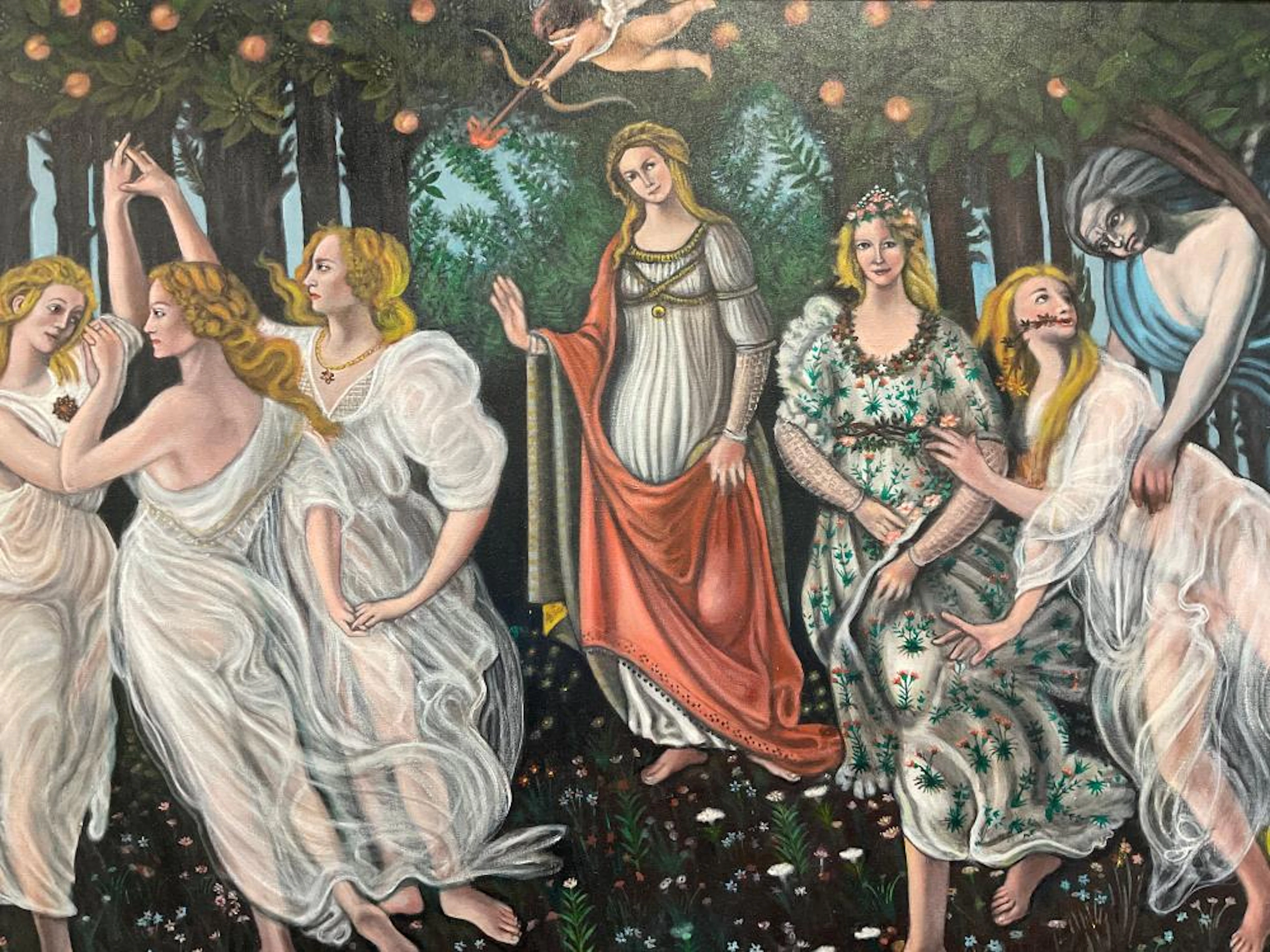 ALFRED J LANDA Signed Oil Painting 1987 XL