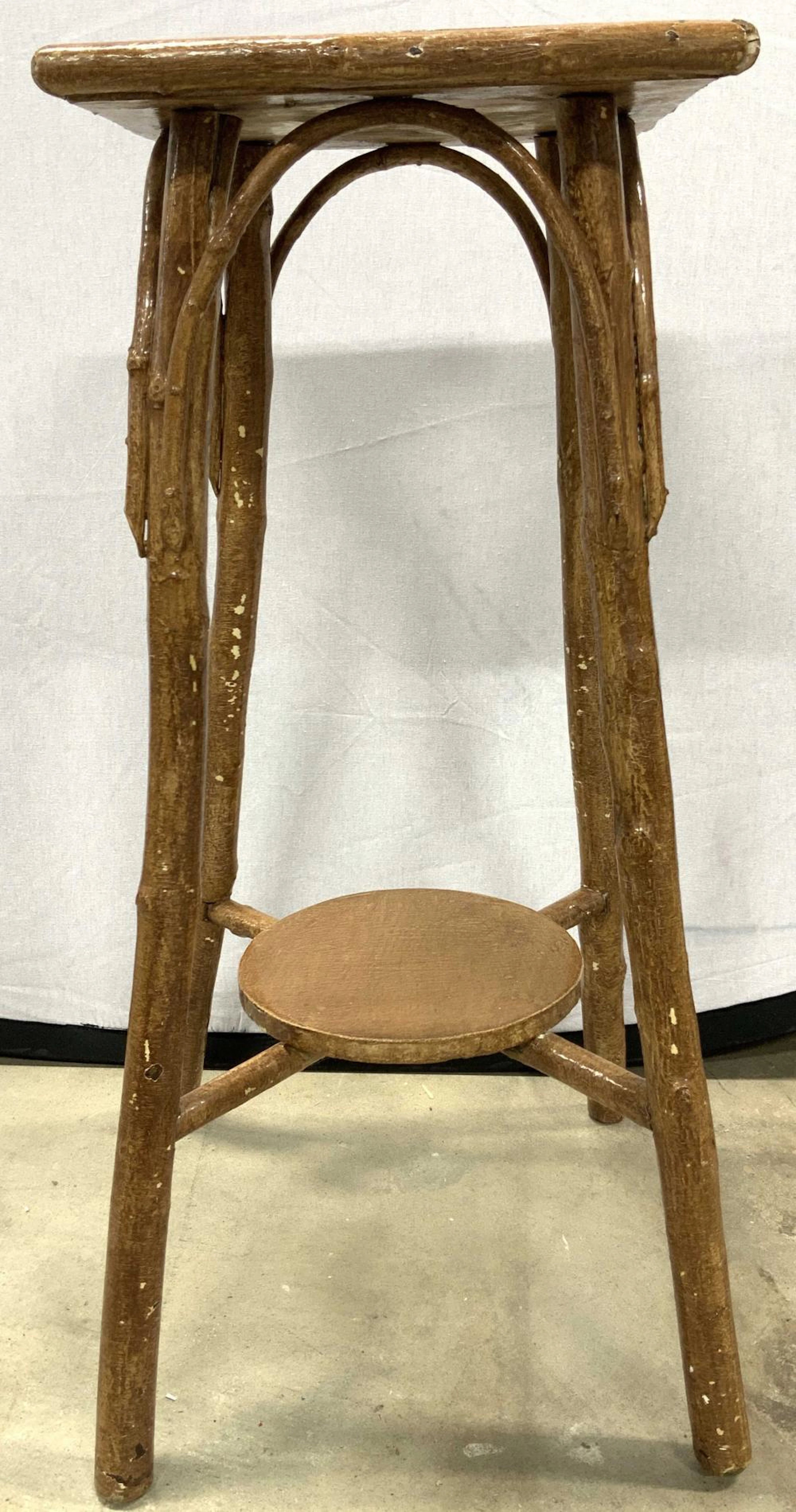 Vintage Adirondack Twig Side Table
