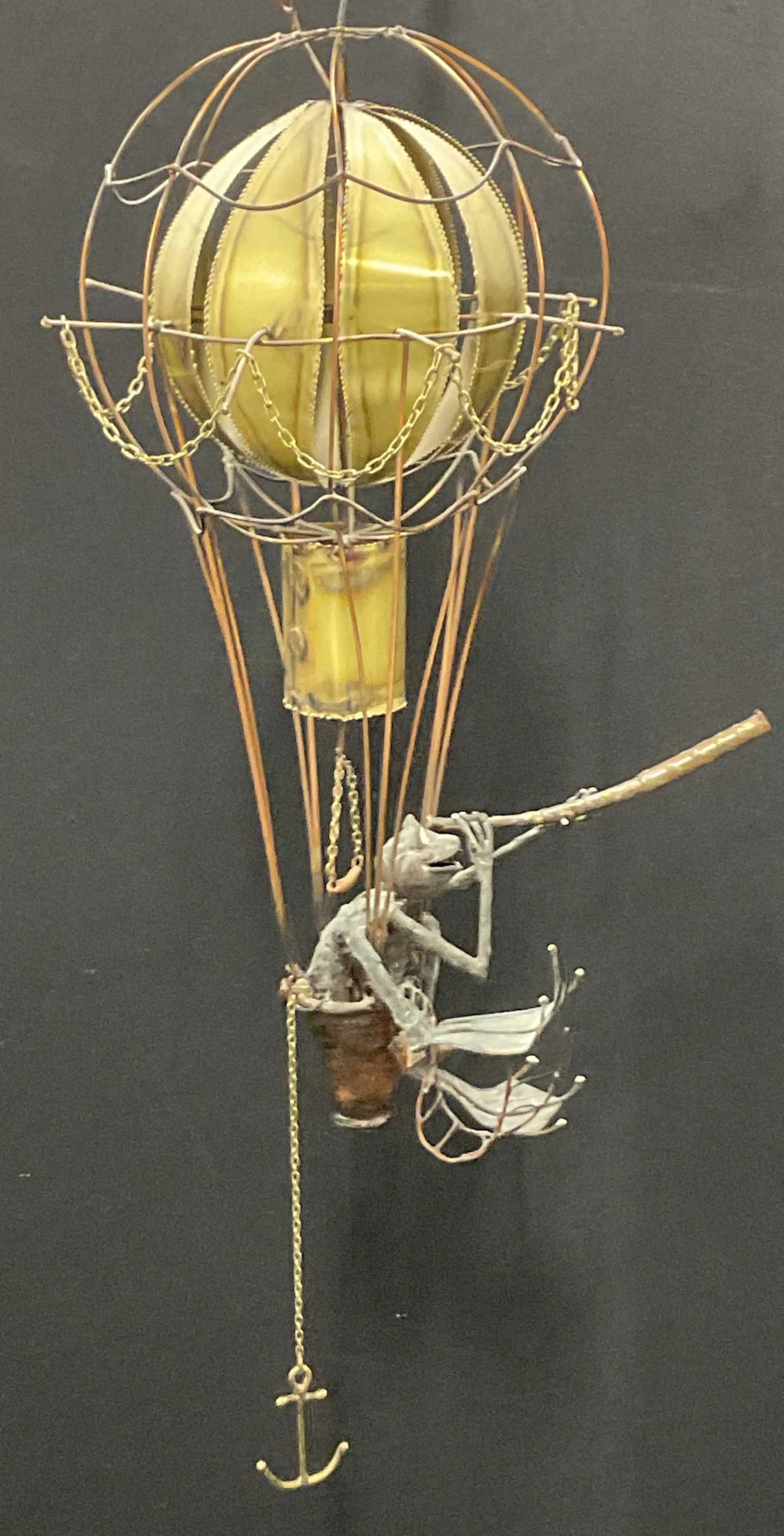 Copper & Brass Hot Air Balloon Sculpture XL