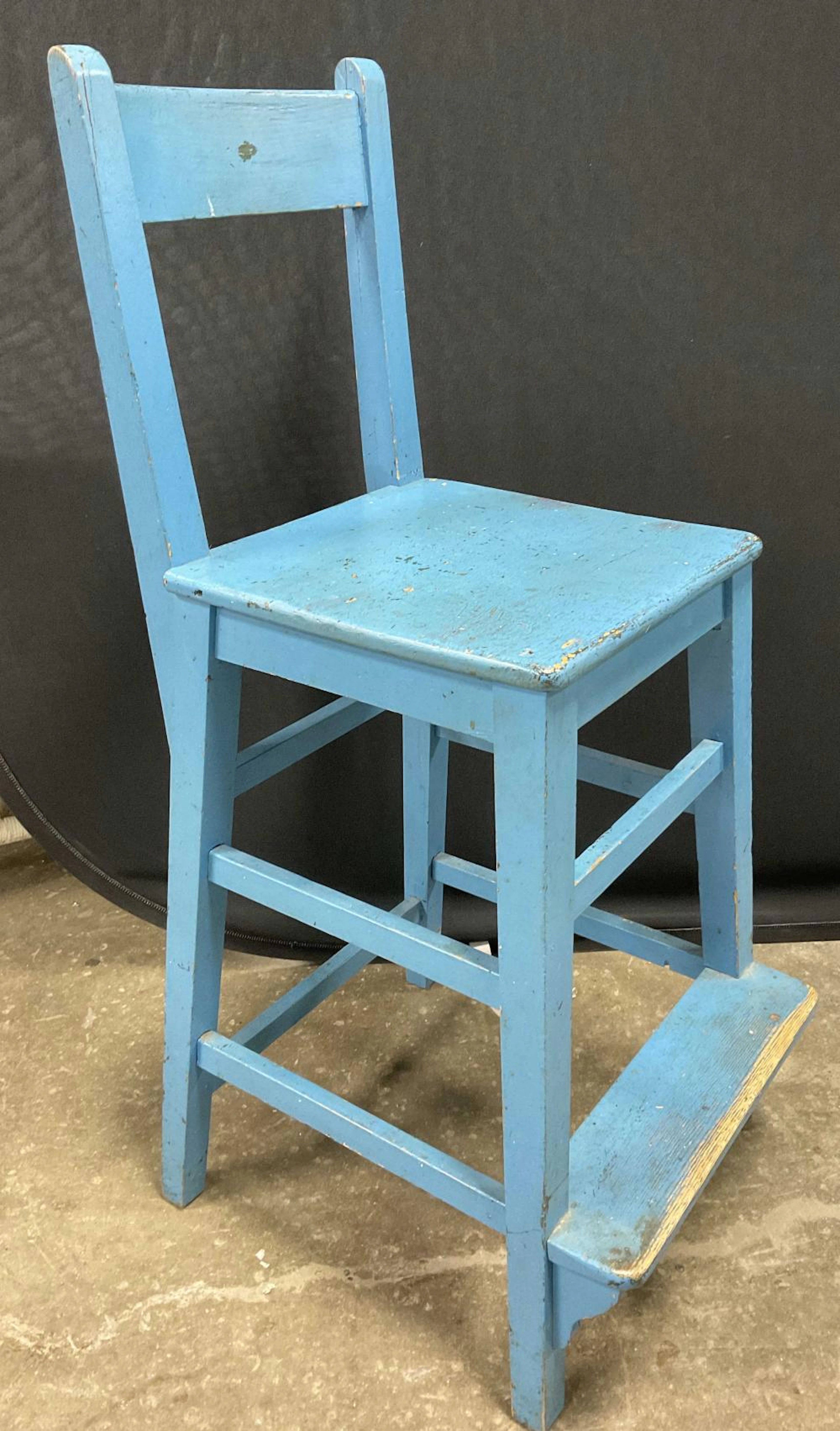 Folk Style Vintage Painted Wooden Chair