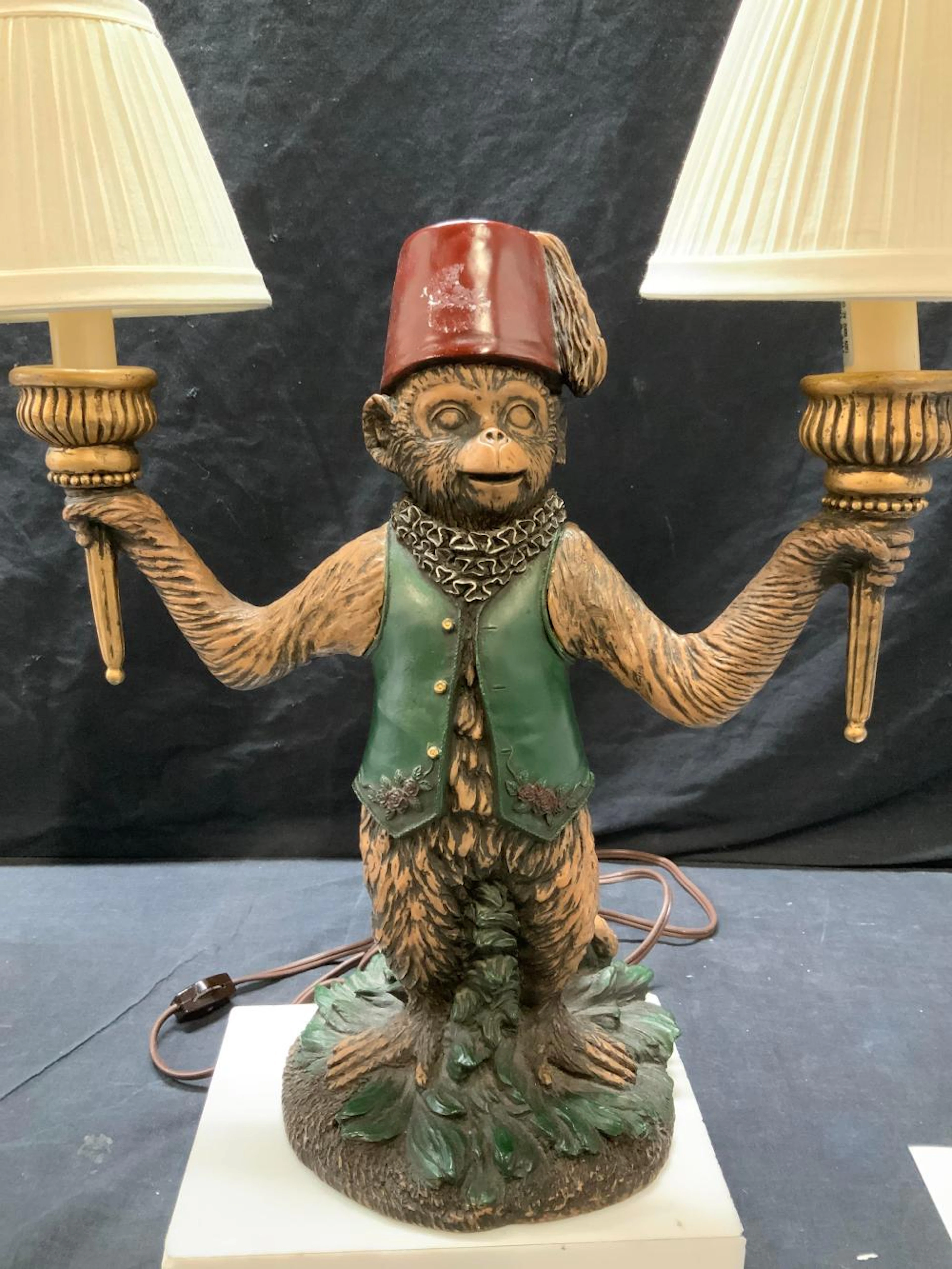 Festive Performer Monkey Table Lamp