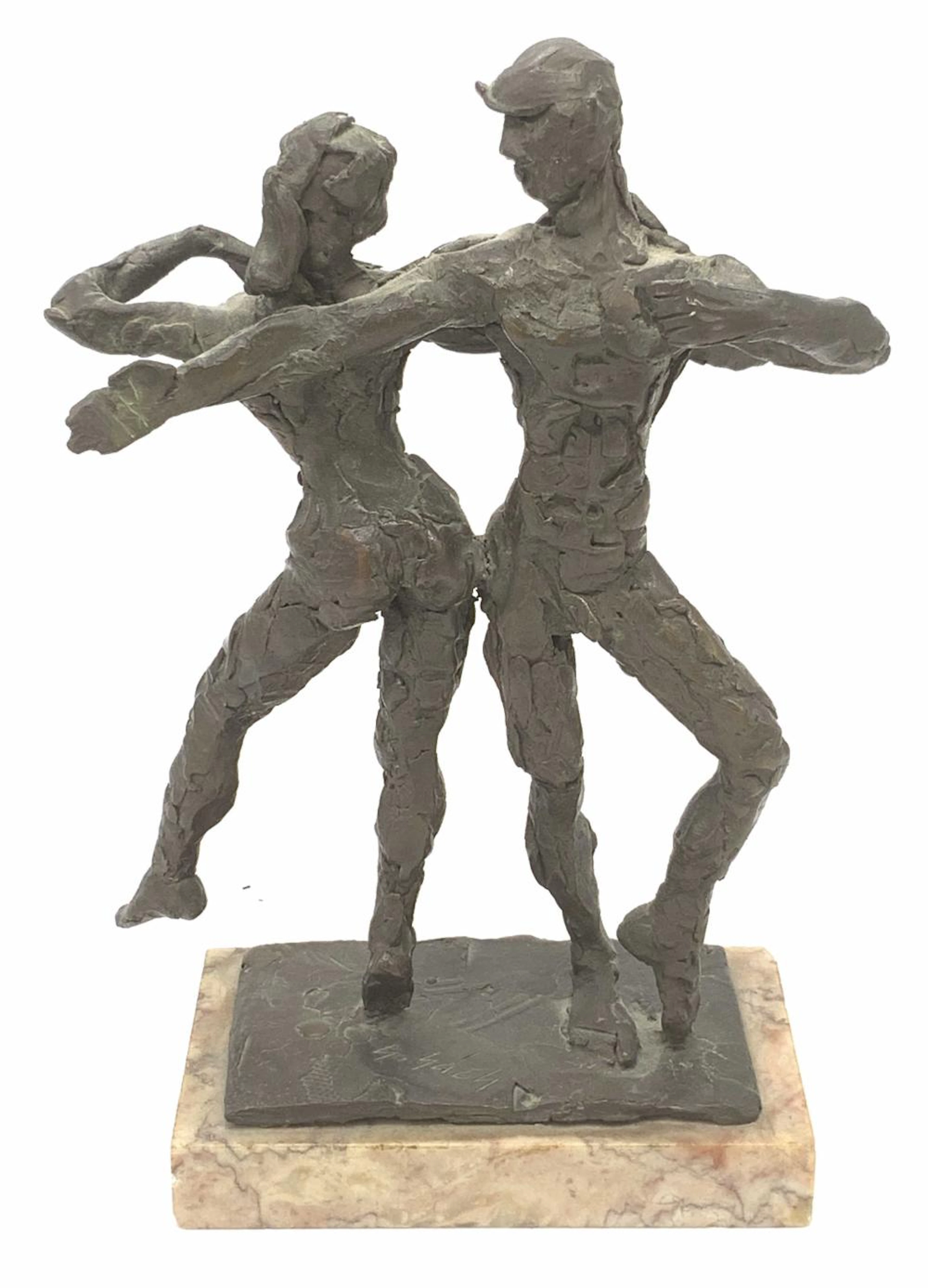 HIPSTER Bronze Dancing Couple Tabletop Sculpture
