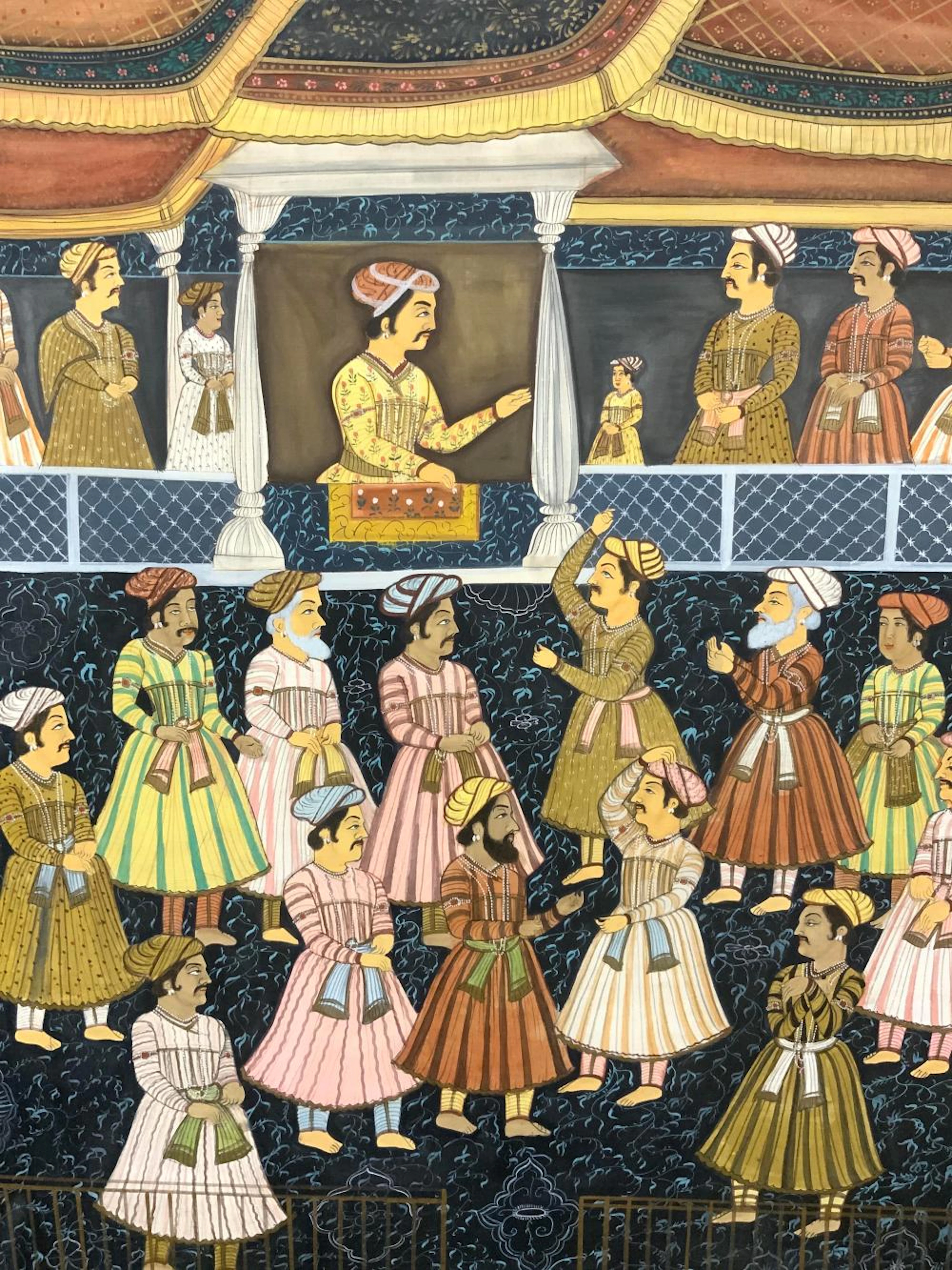 Medieval Islamic Style Silk Painting XL