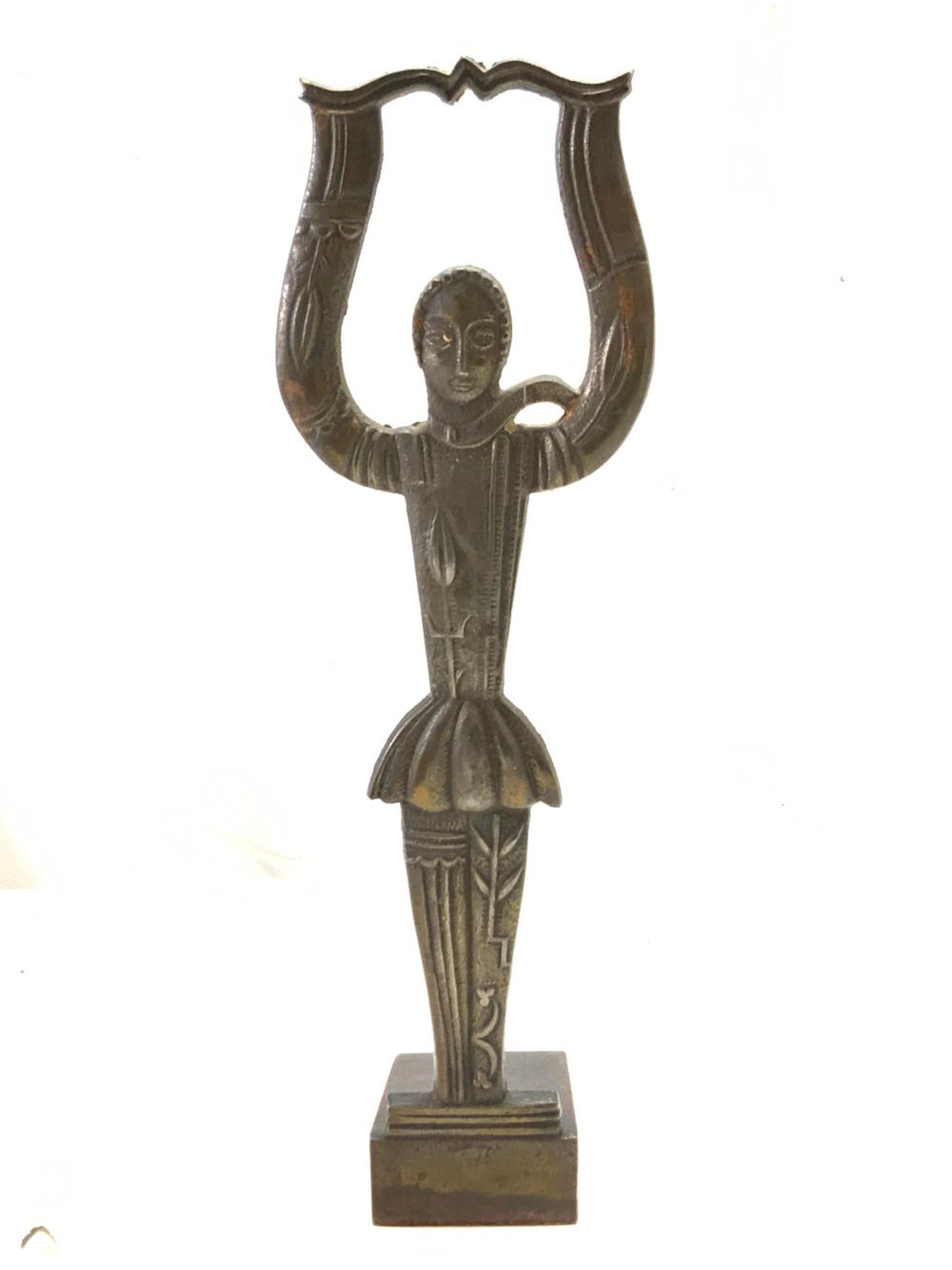 Vintage Art Deco Figural Iron Doorstop