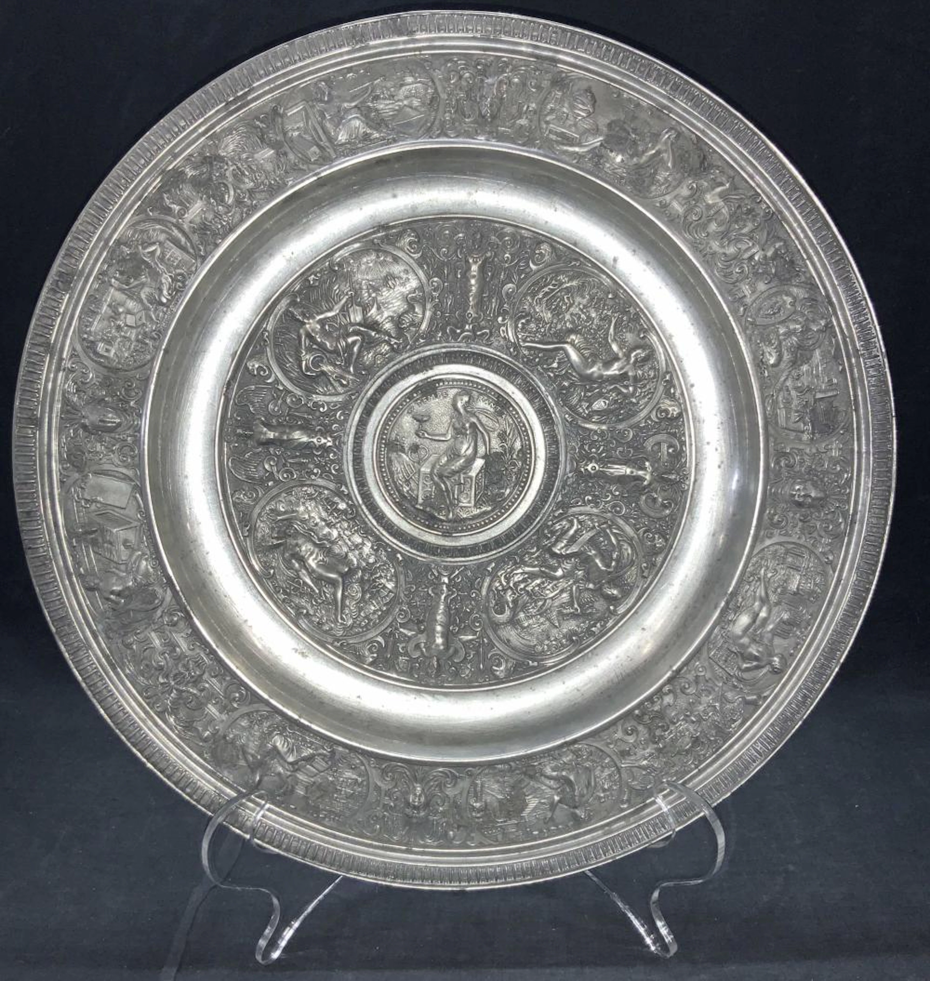 Antique SP Temperantia Ornamental Charger