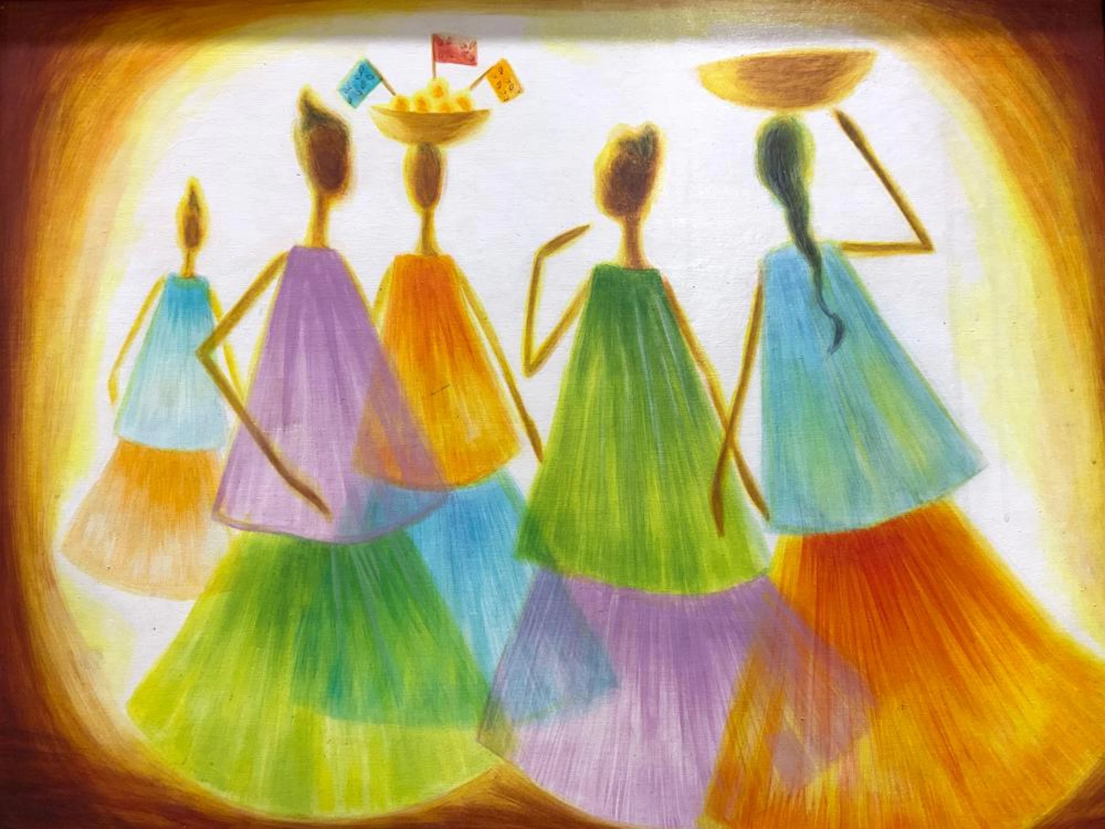 VERGER Abstract Figures in Dress On Board