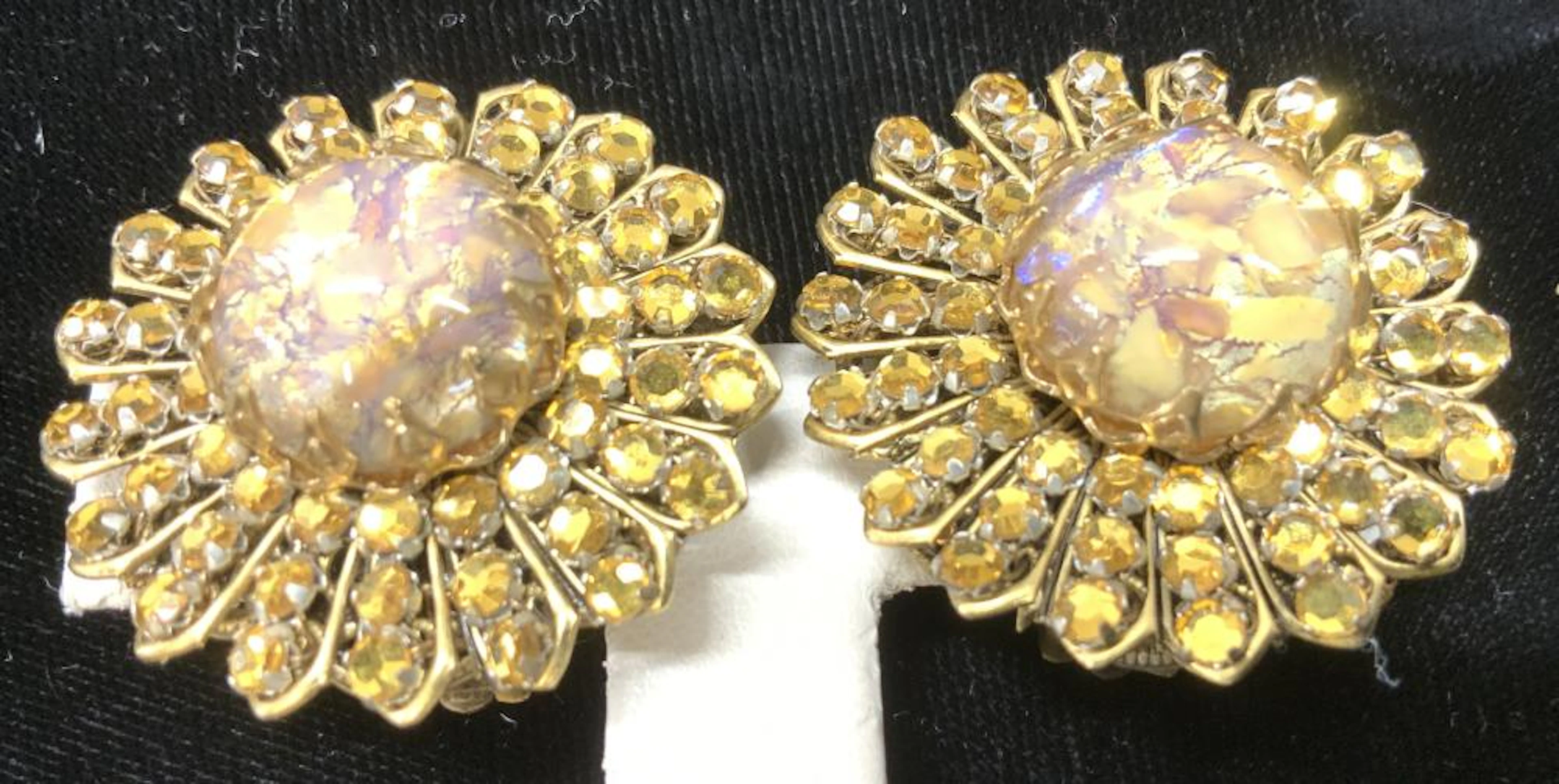 Stanley Hagler NYC Vtg Clip On earrings