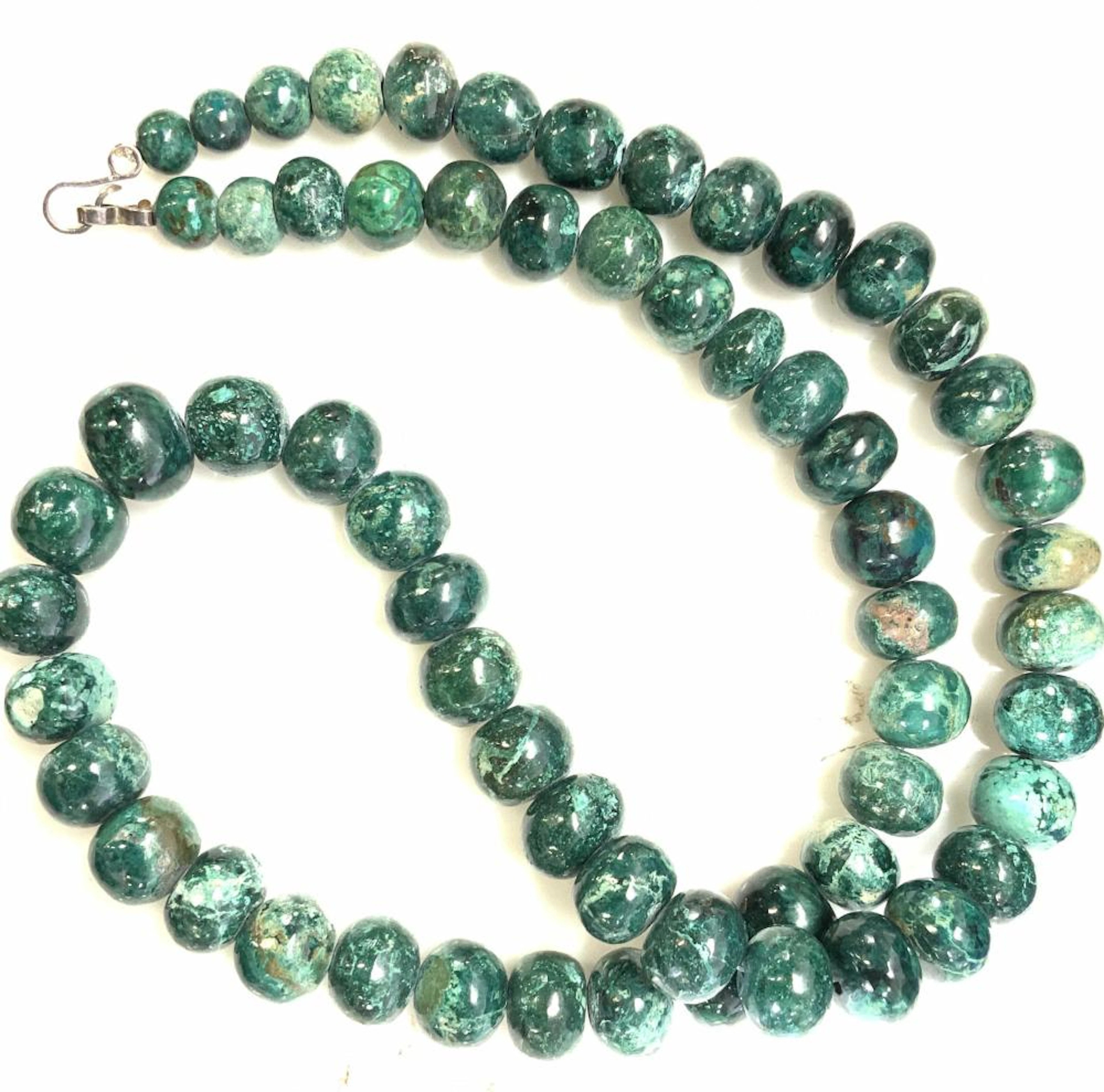 Chrysocolla With Malachite Beaded Necklace
