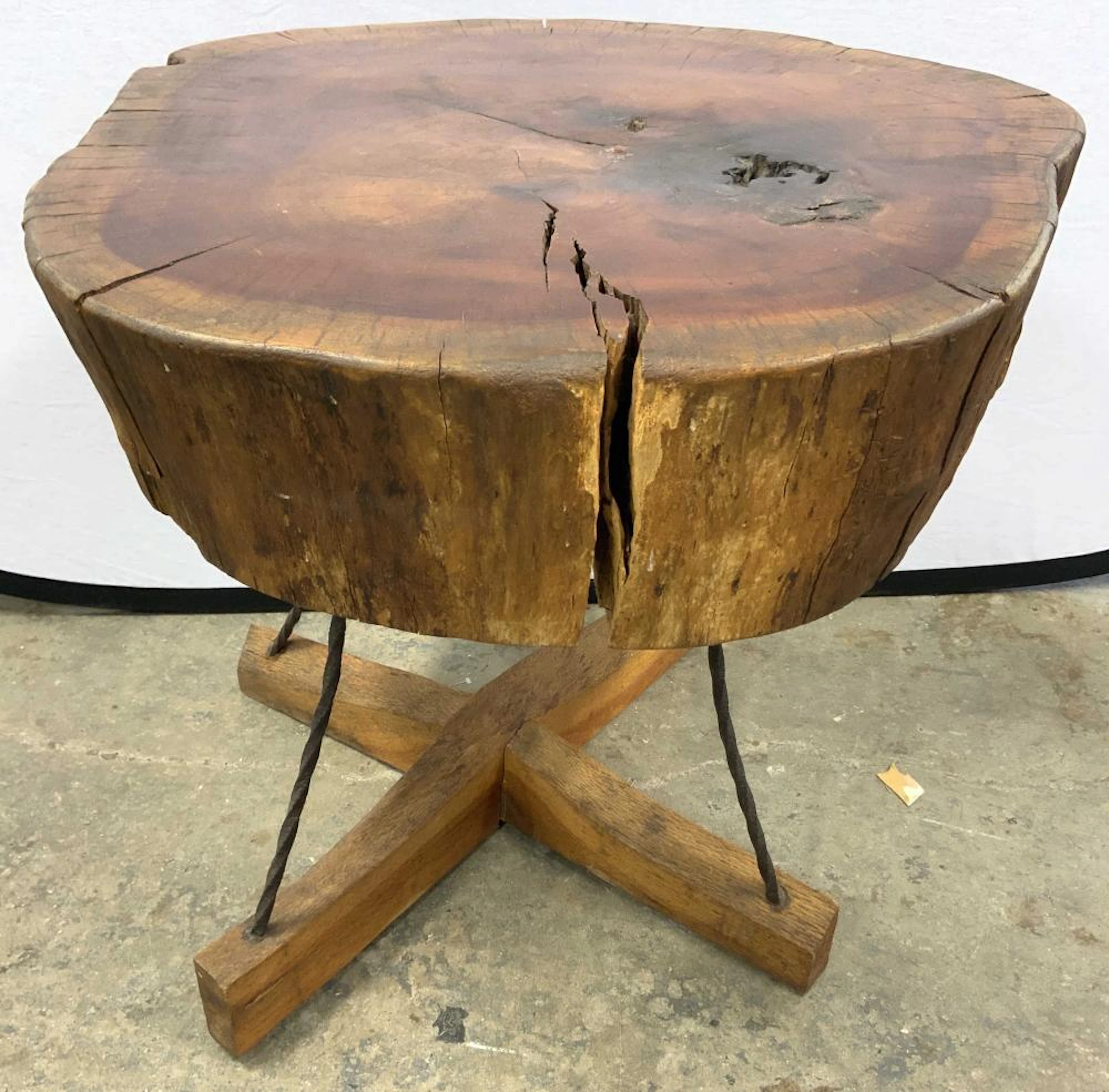 Live Edge Adirondack Wooden Side Table